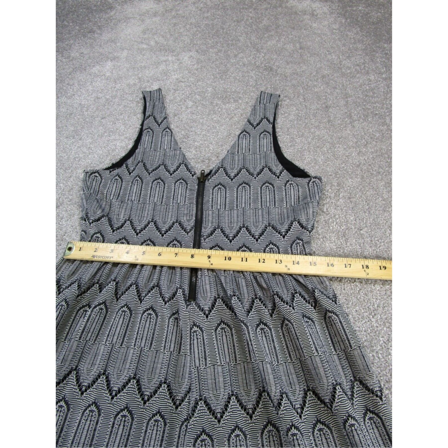 Lucky Brand Lucky Brand Women's Mini Dress Gray Sleeveless V-Neck Zip Back Cotton Casual Travel M Size M / US 6-8 / IT 42-44 - 5 Thumbnail