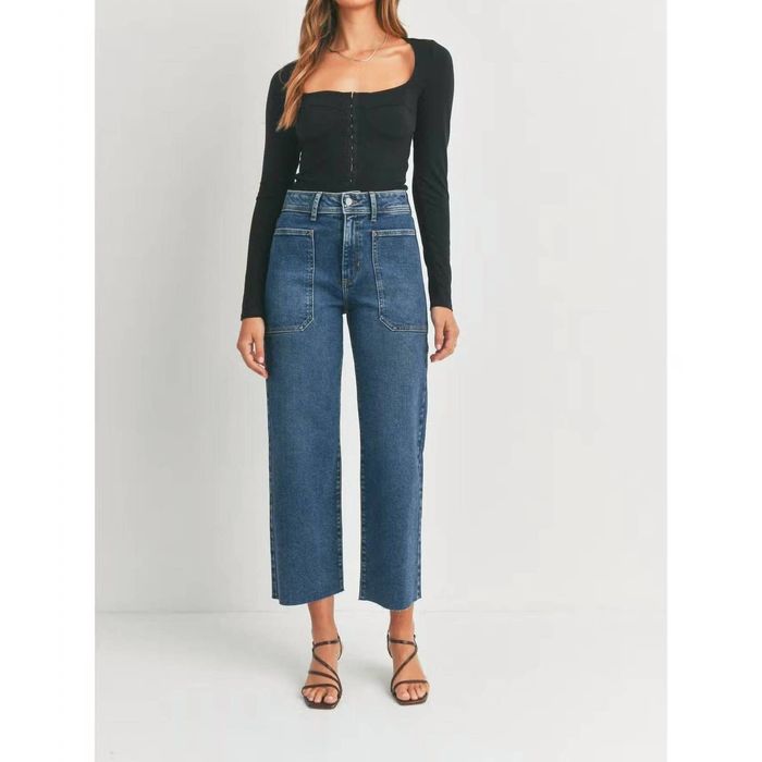 Just Black - Ultra Wide Leg Jean Light Denim