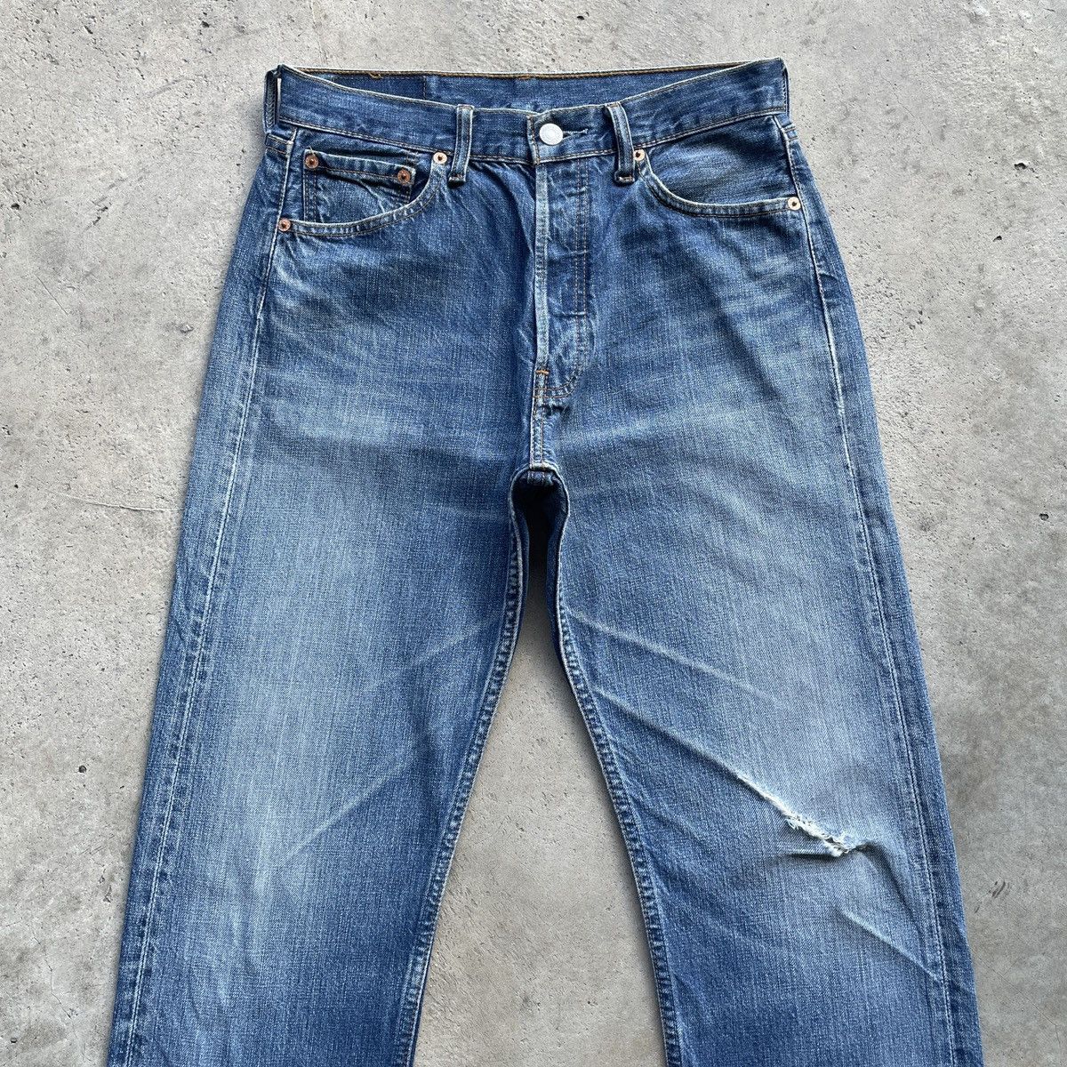 Levi's W29💥 Vintage Levi’s 501 Faded Jeans Denim Pants Distressed Size US 29 - 3 Thumbnail