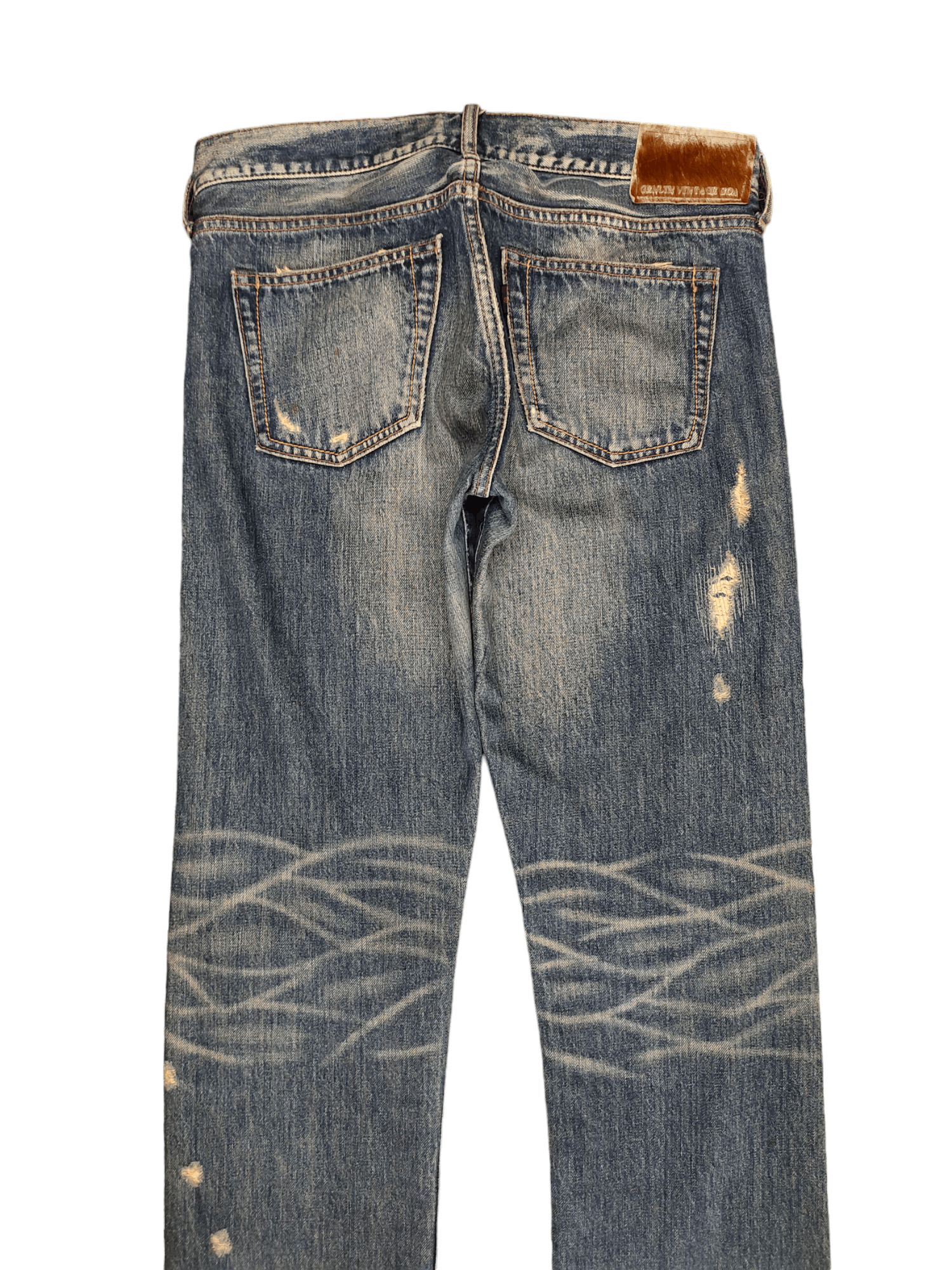 GOA Vintage GOA Clawmark Distress Selvedge Denim Jeans Size US 32 / EU 48 - 13 Thumbnail