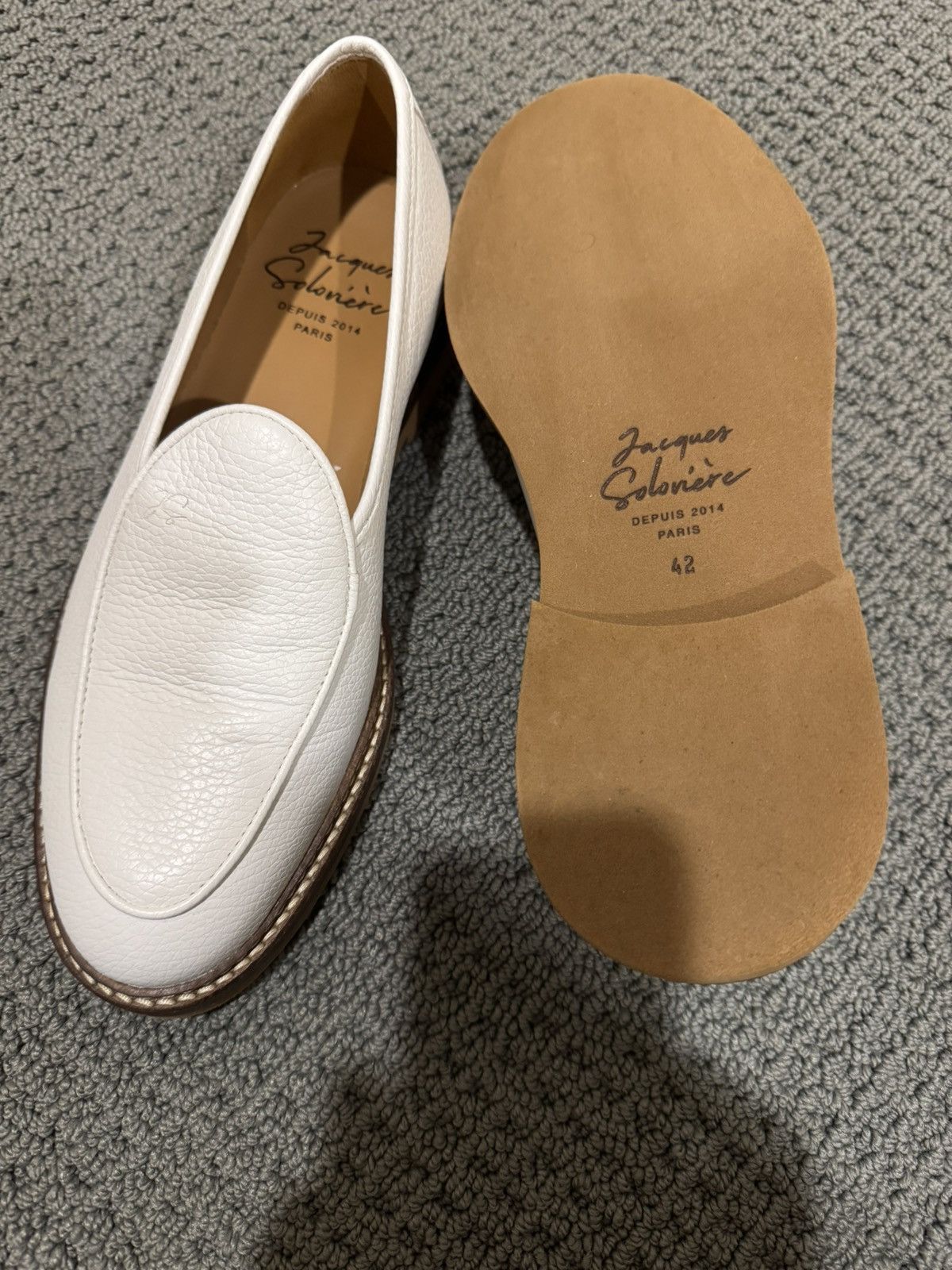 Jacques Soloviere Brand New from Paris leather loafers Size US 9.5 / EU 42-43 - 5 Thumbnail