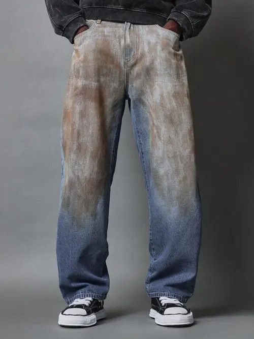 Japanese Brand Rust Loose fit Washed Jeans Pants Size US 32 / EU 48 - 3 Thumbnail