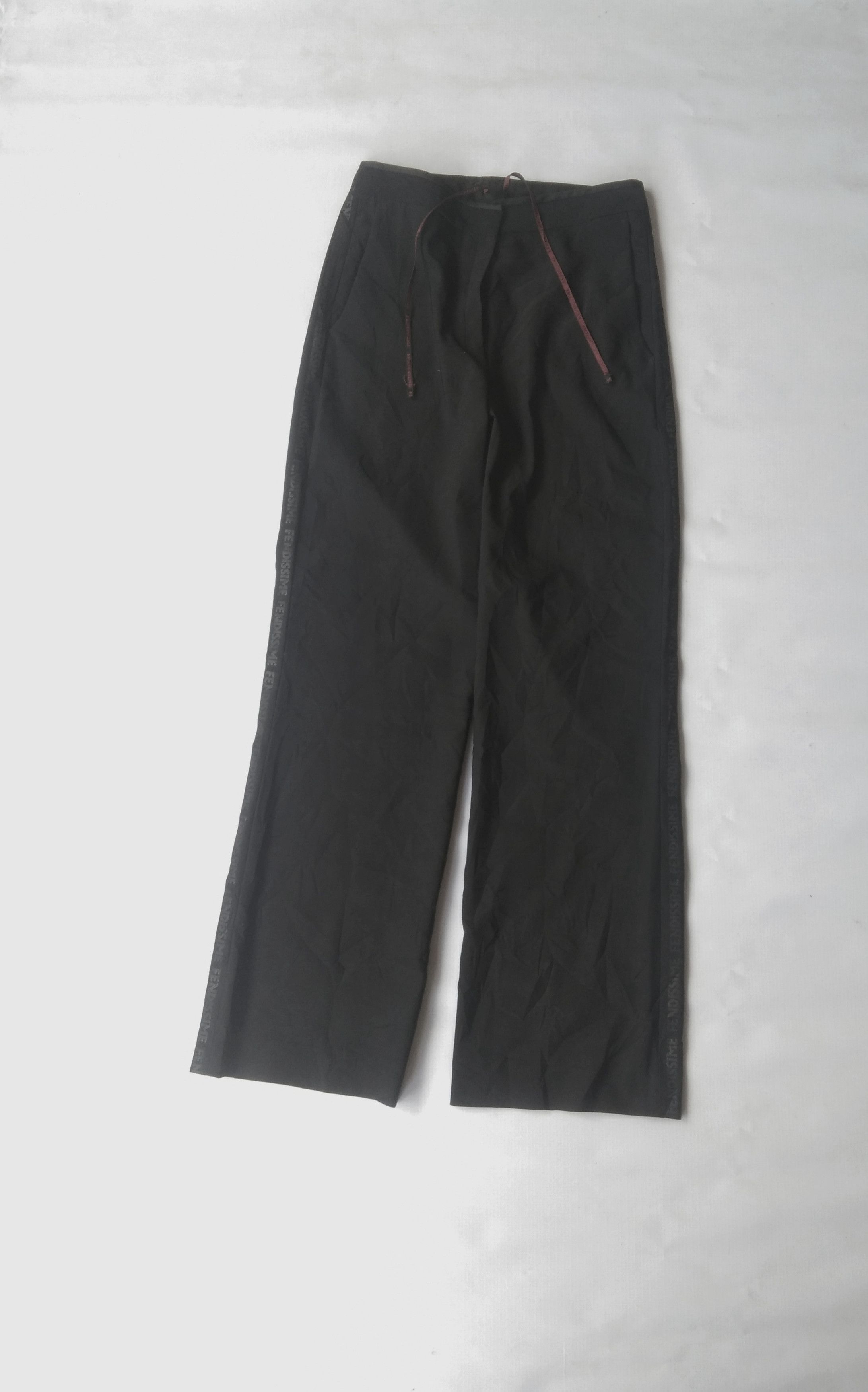 Fendi Fendi Fendissime with side line logo wide pants Size 28" / US 6 / IT 42 - 1 Thumbnail