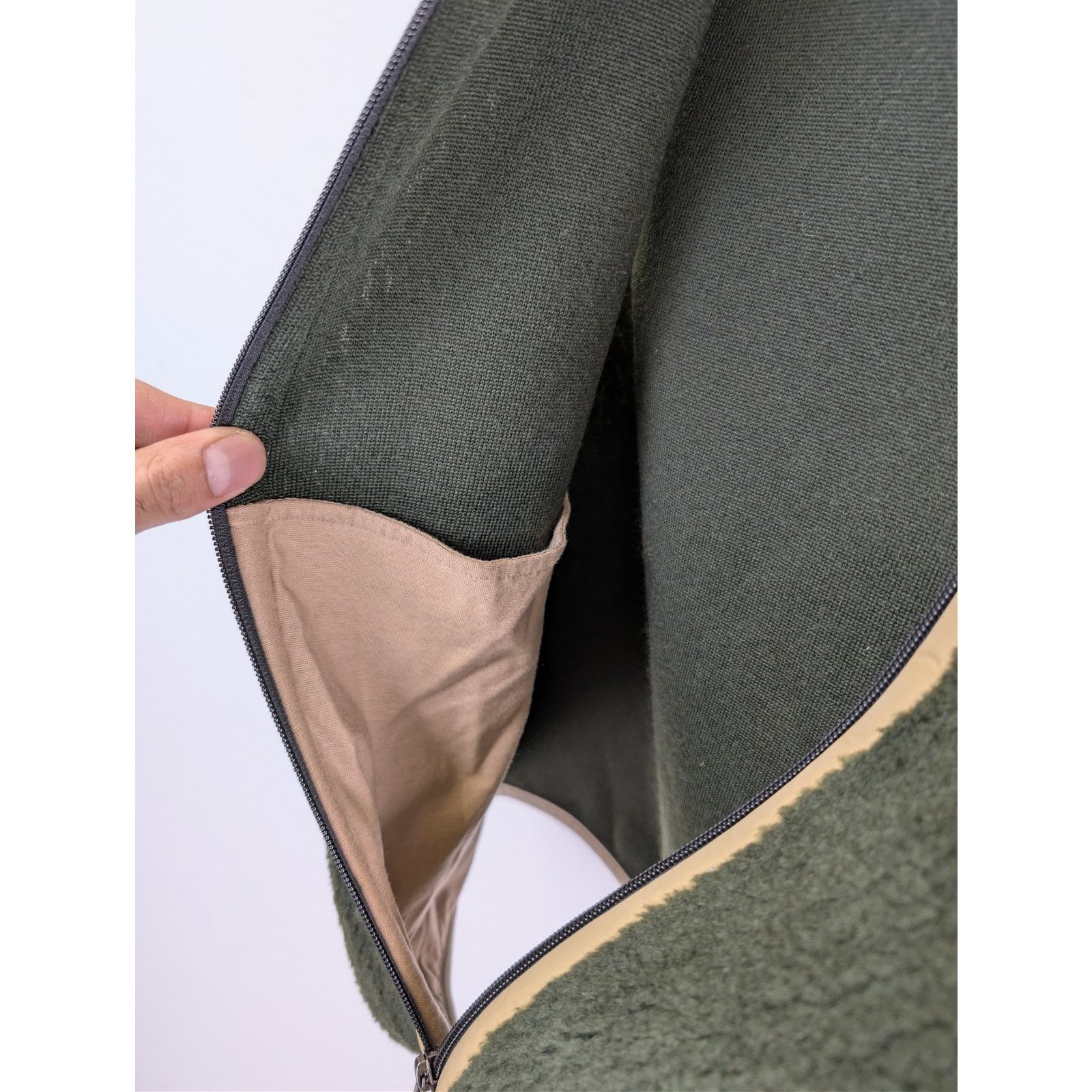 Todd Snyder o1rshd1 CC20 Italian Recycled Fleece Vest Jacket in Olive Size US M / EU 48-50 / 2 - 7 Thumbnail