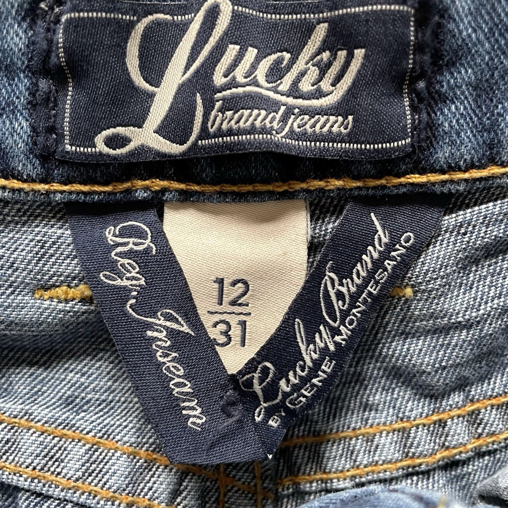 Lucky Brand Lucky Brand Blue Jeans Womens 12/31 Denim Straight Mid Rise 5-Pocket Classic Preppy 90s USA Mens? Size 34" / US 12 / IT 48 - 6 Thumbnail