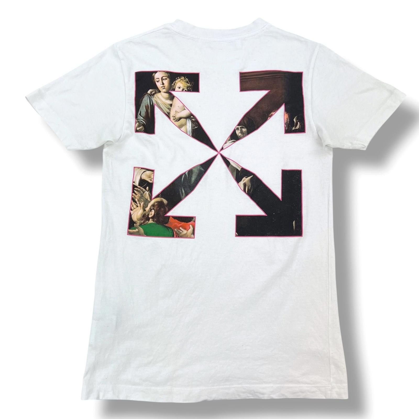 Off-White Off-White Sprayed Caravaggio White T Shirt Size US XS / EU 42 / 0 - 3 Thumbnail