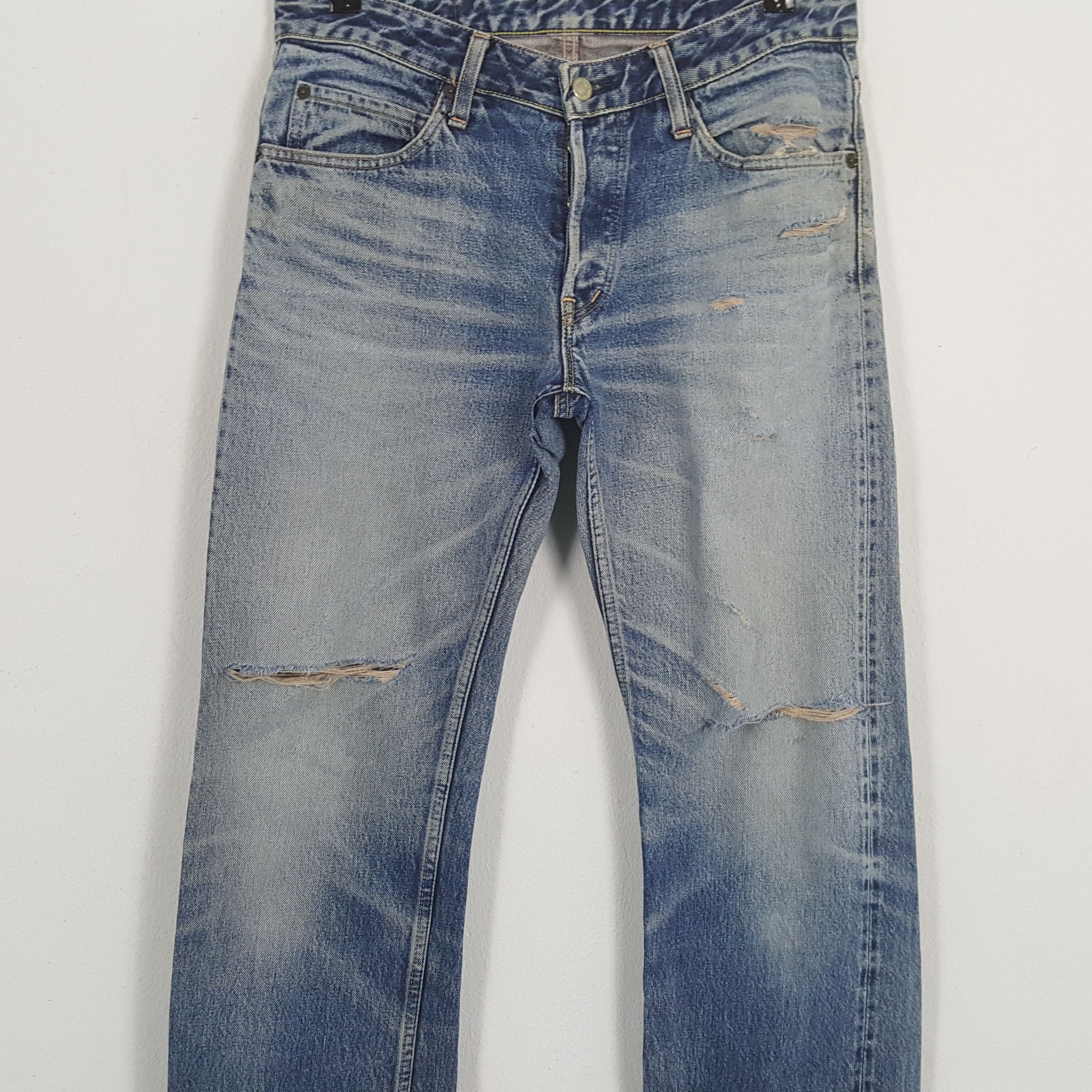 Japanese Brand × Vintage HRAMCHM Japanese Brand Style Distressed Jeans Size US 32 / EU 48 - 2 Thumbnail