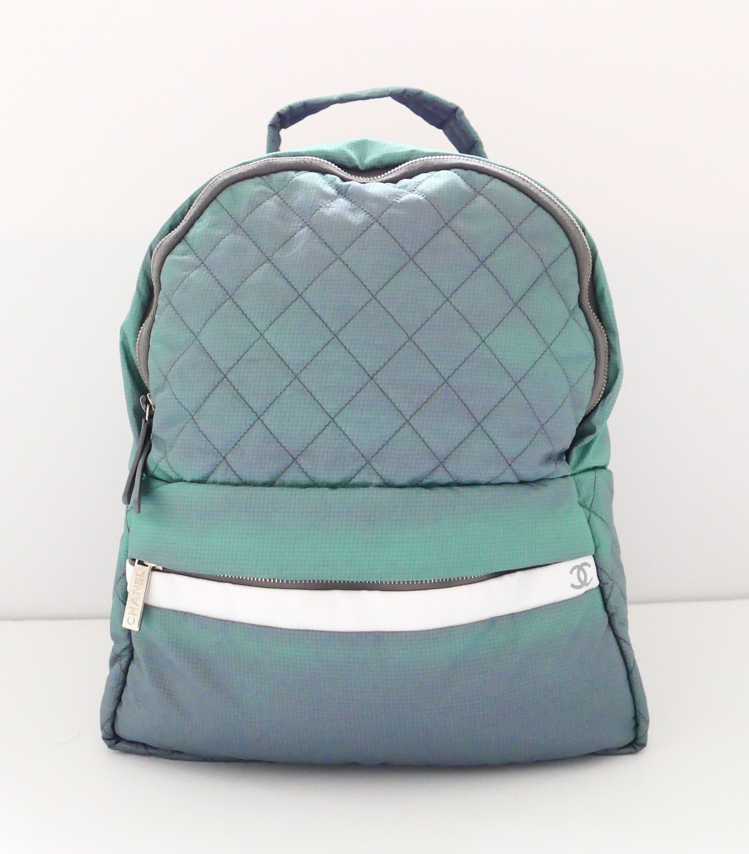 Chanel Chanel Matelassé Backpack Green Ombre Nylon Size ONE SIZE - 1 Thumbnail