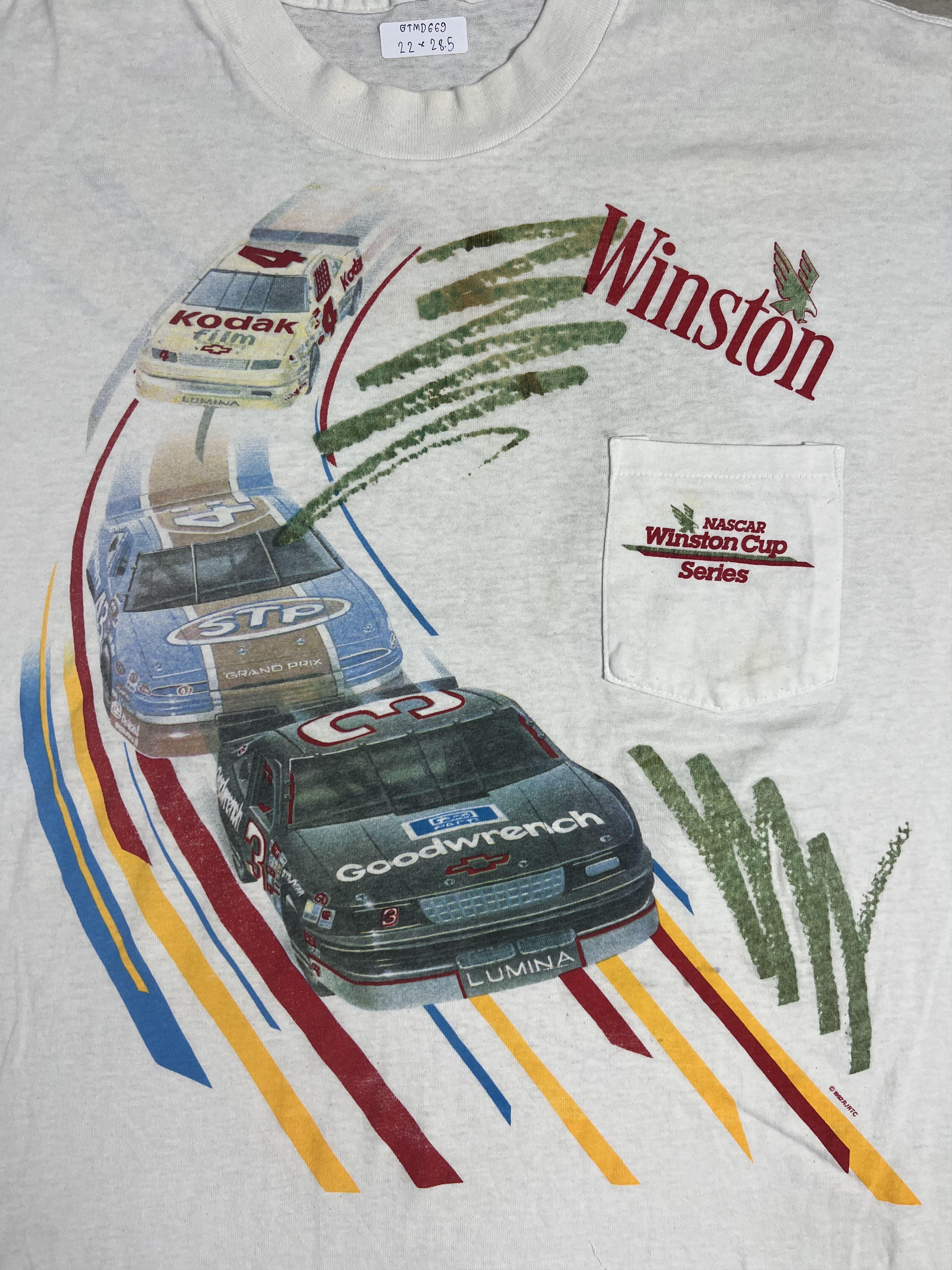 NASCAR Vintage 90s Nascar Winston Cup Series Pocket Tee GTMD669 Size US XL / EU 56 / 4 - 2 Thumbnail