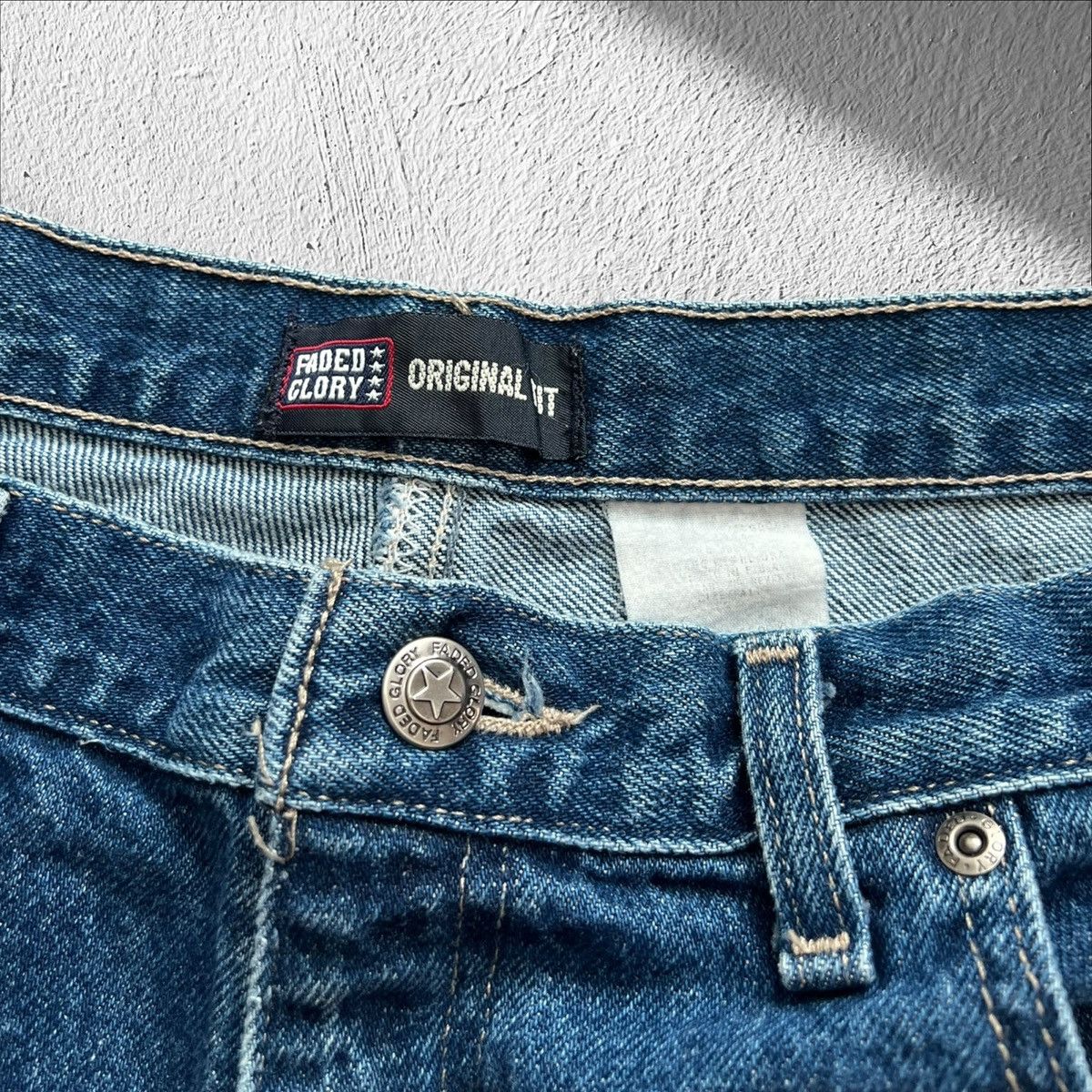 Faded Glory Vintage 90s Faded Glory Denim Jean Shorts Jorts 32” Made USA Size US 32 / EU 48 - 3 Thumbnail