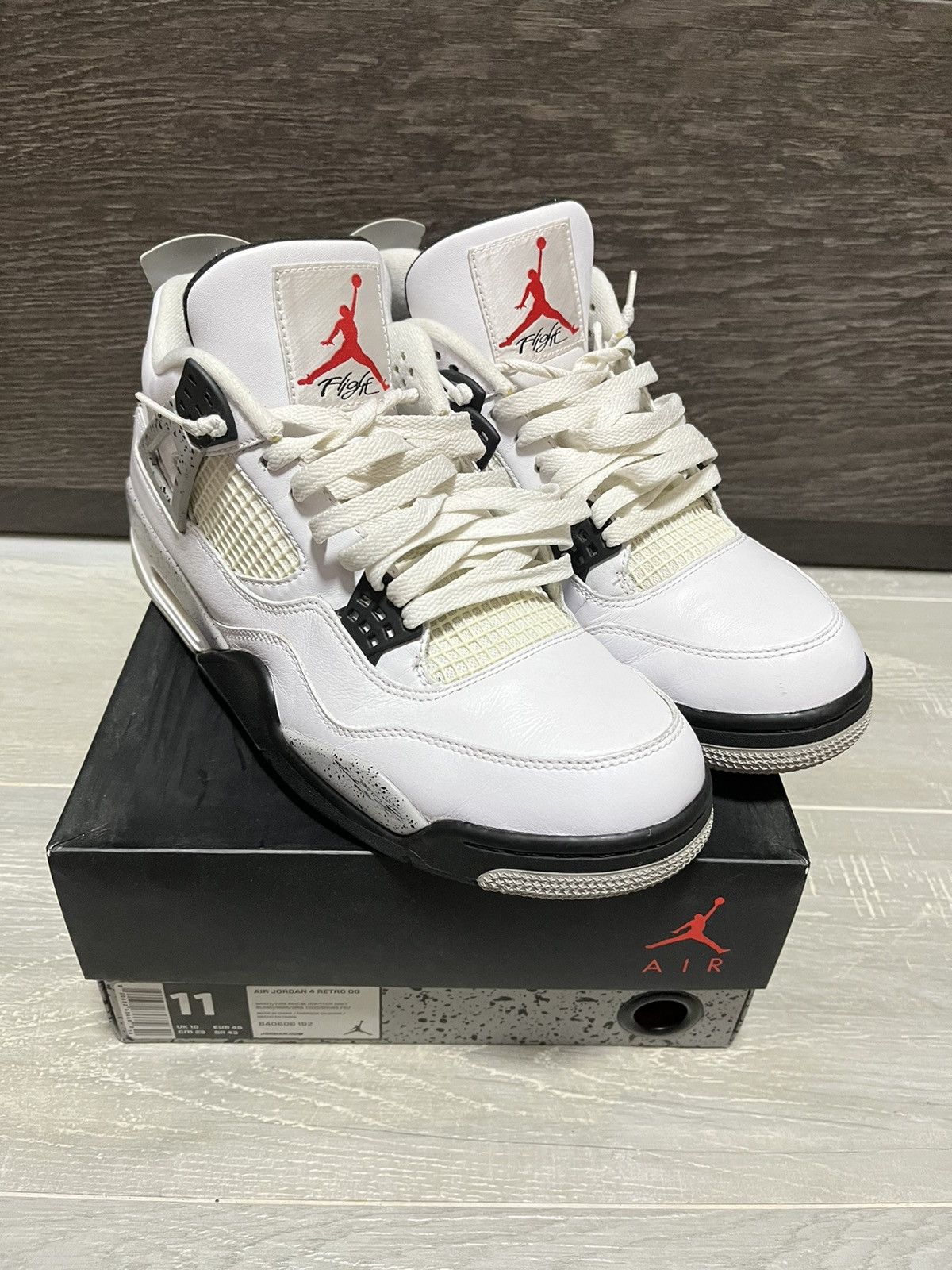 Nike Air jordan 4 white cement 2016 elephant print sb Grailed