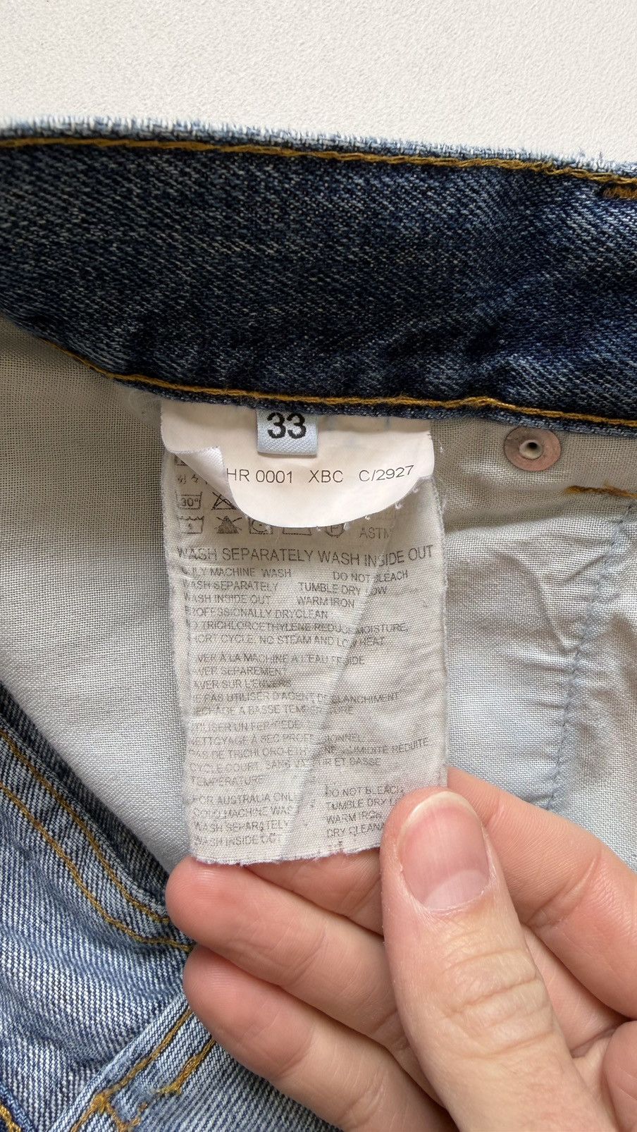 Helmut Lang Thrashed ‘Vintage Sanded Denim’ Jeans Size US 33 - 9 Thumbnail