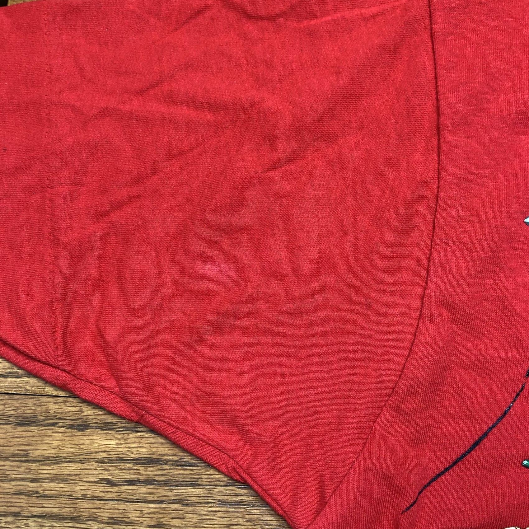 Fruit Of The Loom VINTAGE Fruit of the Loom T-Shirt Floral Rose Hand-Painted 1993 90s Red Medium Unisex Adults Mens Womens Short Sleeve Crew Neck Cotton Blend Size US M / EU 48-50 / 2 - 4 Thumbnail