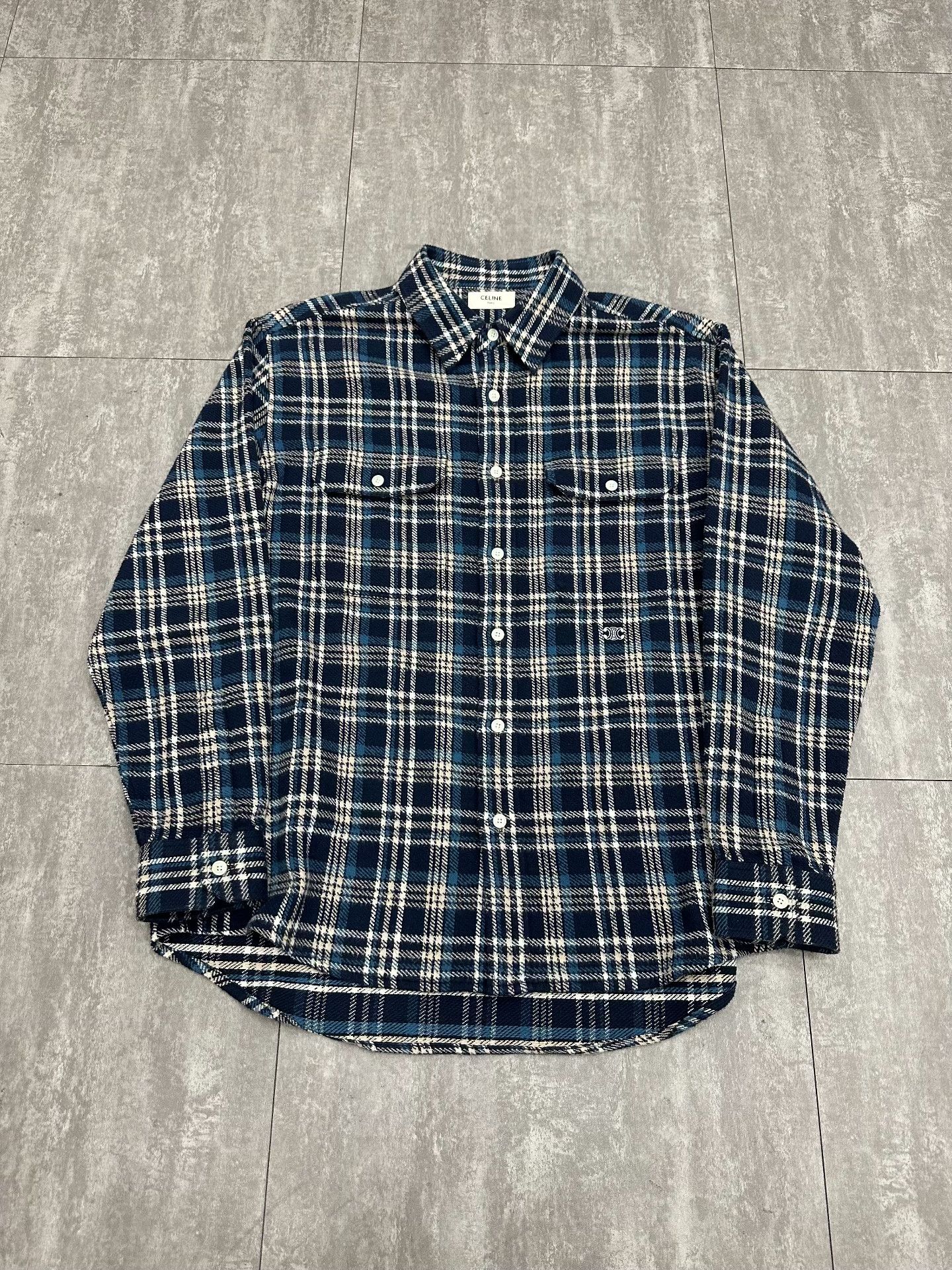 Celine Celine Plaid Shirt m Men Size US M / EU 48-50 / 2 - 1 Thumbnail