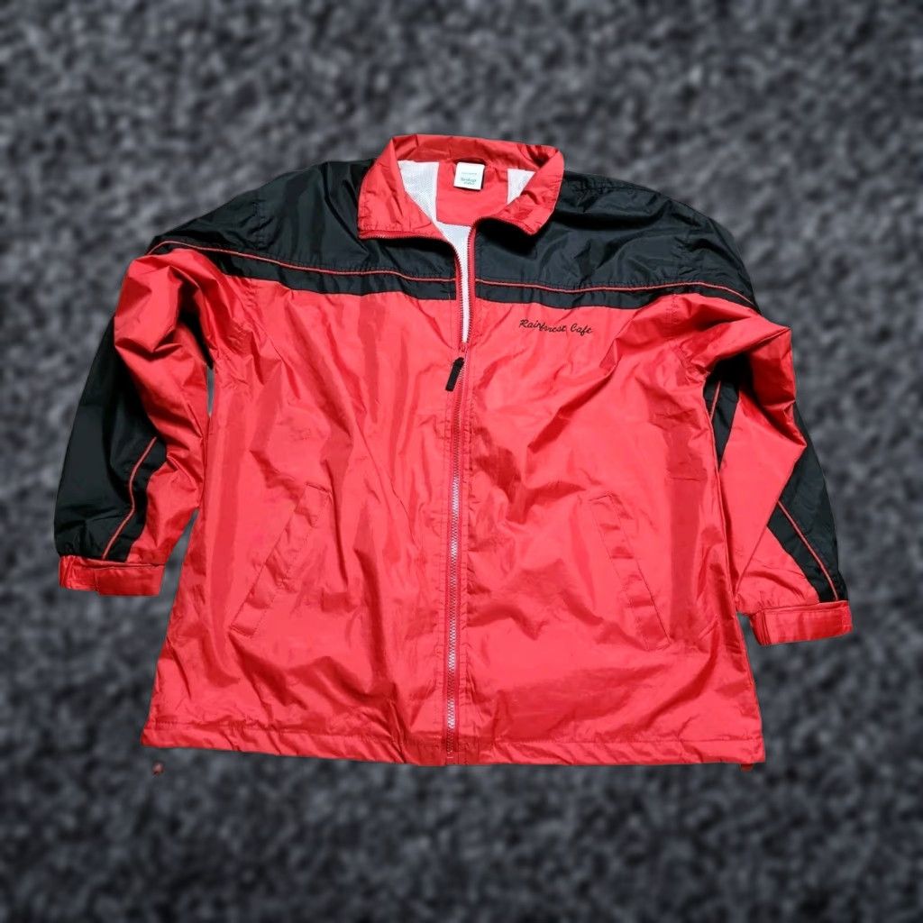 Etro Rainforest Cafe Windbreaker Jacket Mens L Red Lightweight Full Zip Retro Style Realistic Search Keywords Size US L / EU 52-54 / 3 - 1 Thumbnail
