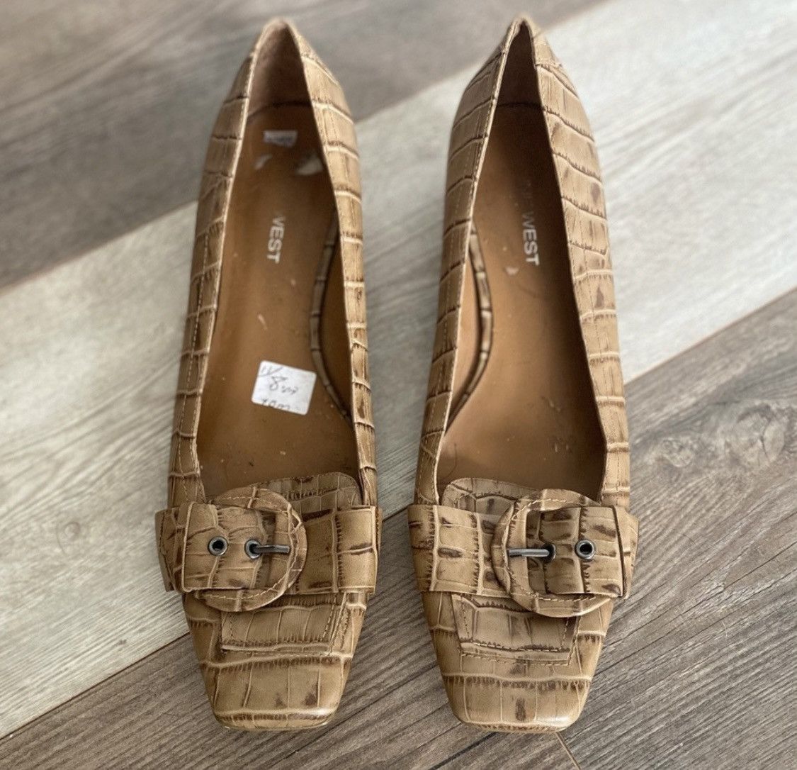 Nine West NINE WEST CROCODILE PRINT ABAY FLATS SLIP ON LOAFERS SHOES Size US 10 / IT 40 - 1 Thumbnail