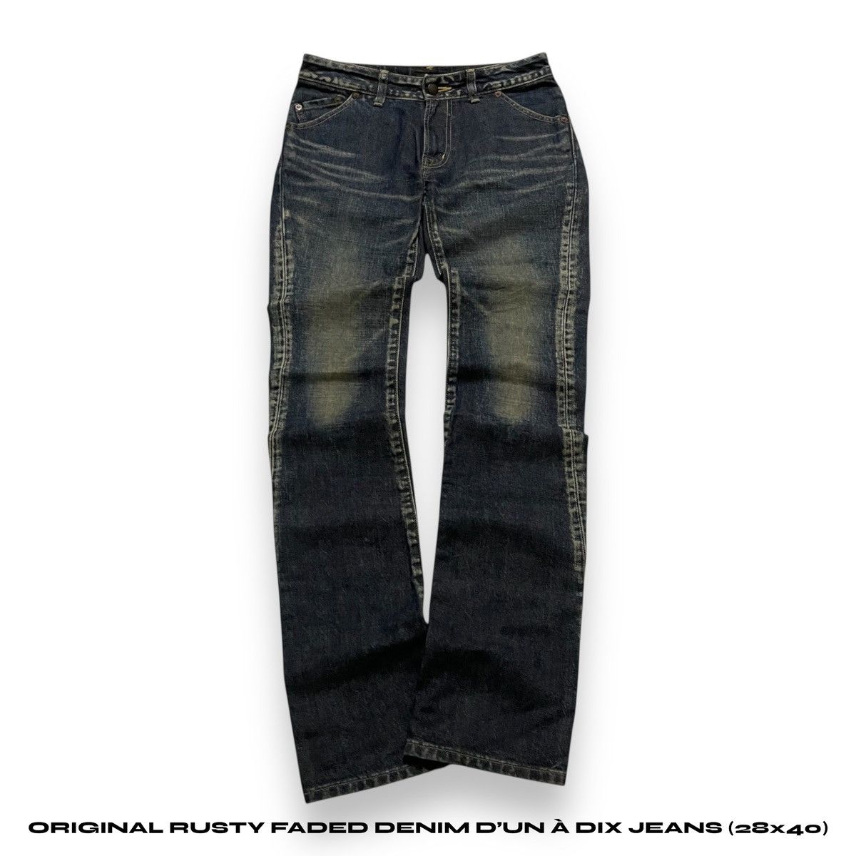 If Six Was Nine ORIGINAL RUSTY FADED DENIM D'UN À DIX JEANS (28×40) Size US 28 / EU 44 - 1 Thumbnail