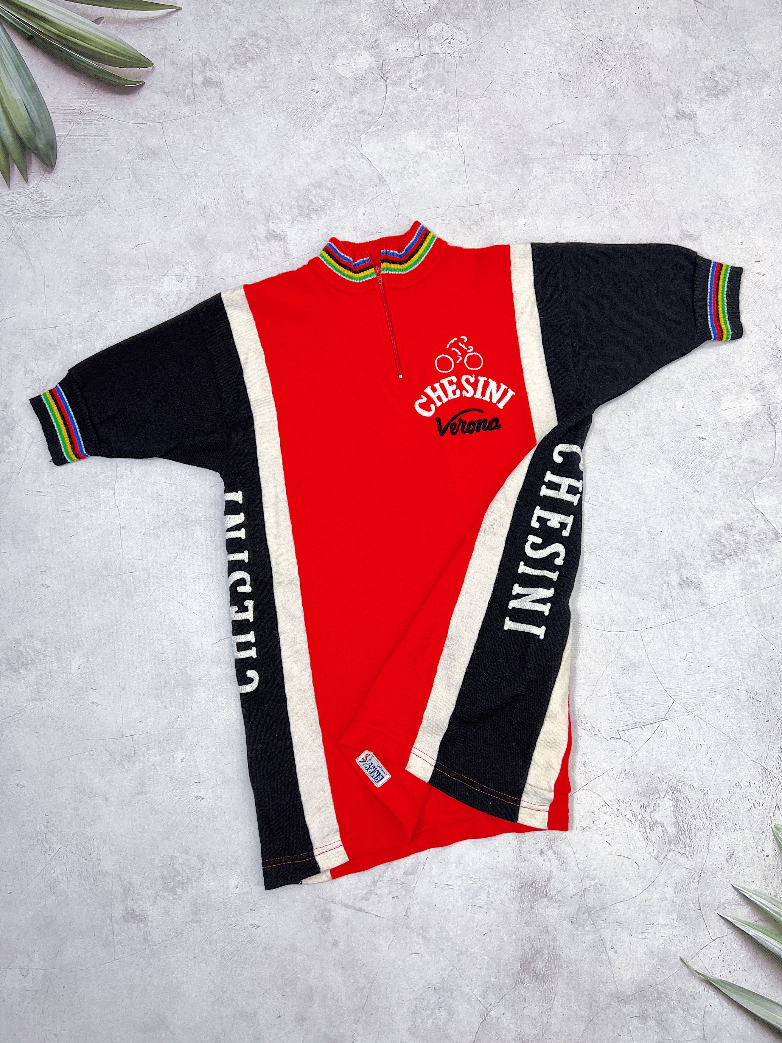 Sports Specialties × Vintage 70s Chesini Verona Cycling Jersey by Enry Sport Size US S / EU 44-46 / 1 - 1 Thumbnail