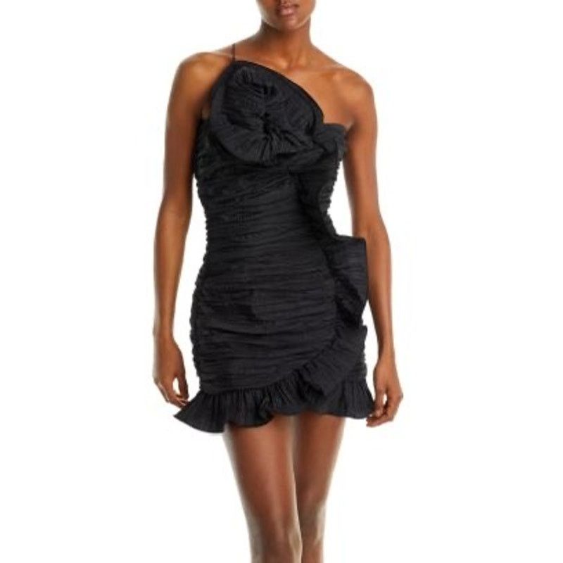 LoveShackFancy LoveShackFancy ​Brenaya Ruffle Flower Mini Dress black sz 6 Size M / US 6-8 / IT 42-44 - 2 Thumbnail