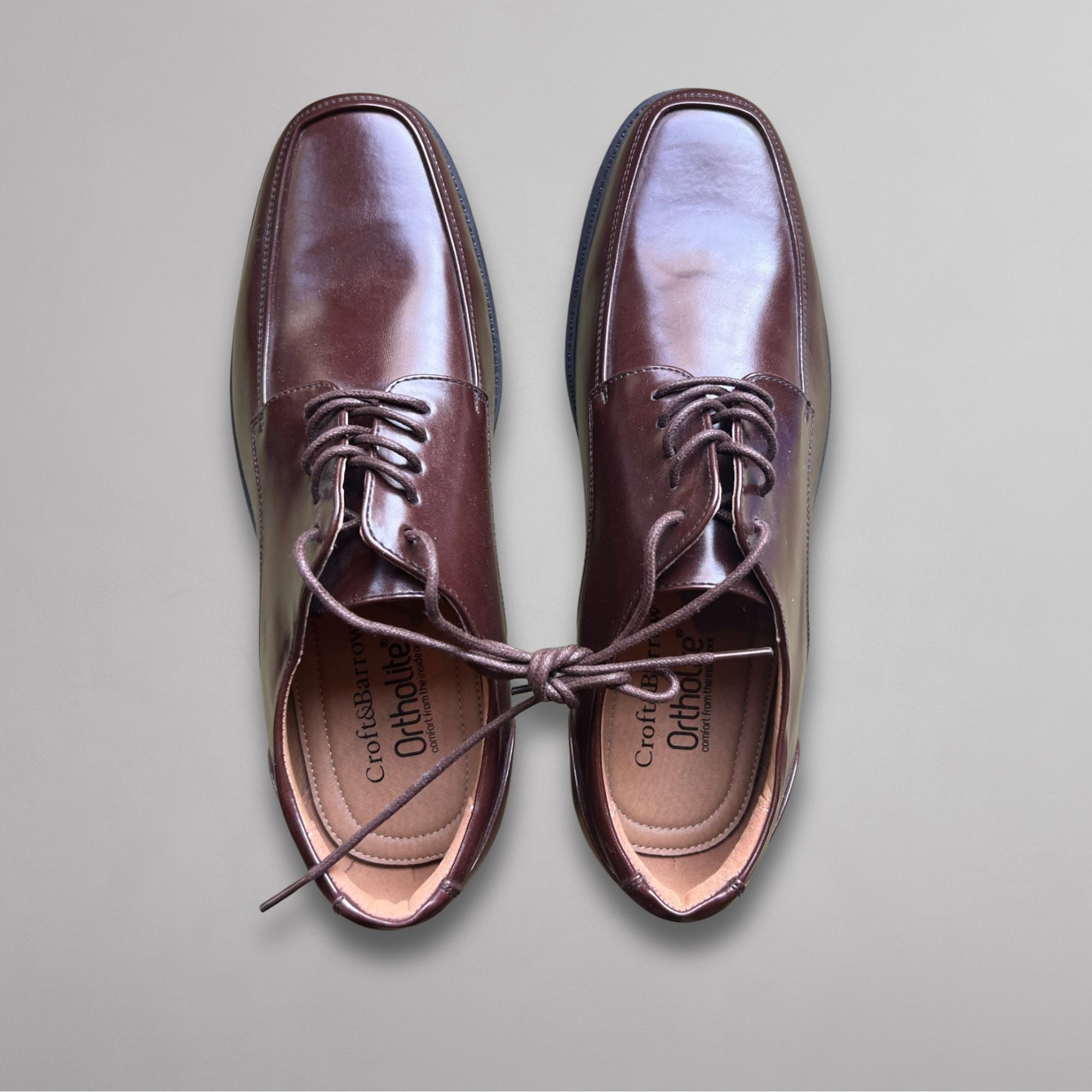 Croft & Barrow Croft & Barrow Men’s Dress Shoes – Raven Brown Leather Oxfor Size US 10 / EU 43 - 2 Thumbnail