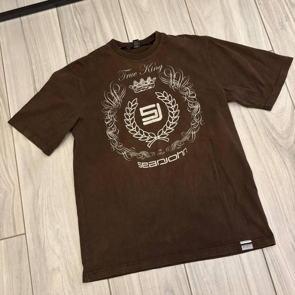 Sean John Brown True King Tee by Sean John Size US L / EU 52-54 / 3 - 1 Thumbnail