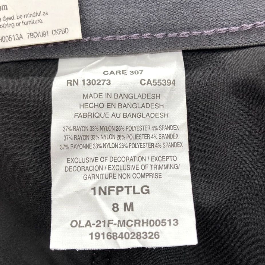 Lee Lee Pants Women's 8 Regular Fit Straight Gray Striped Stretch Mid Rise NWT Size 30" / US 8 / IT 44 - 5 Thumbnail