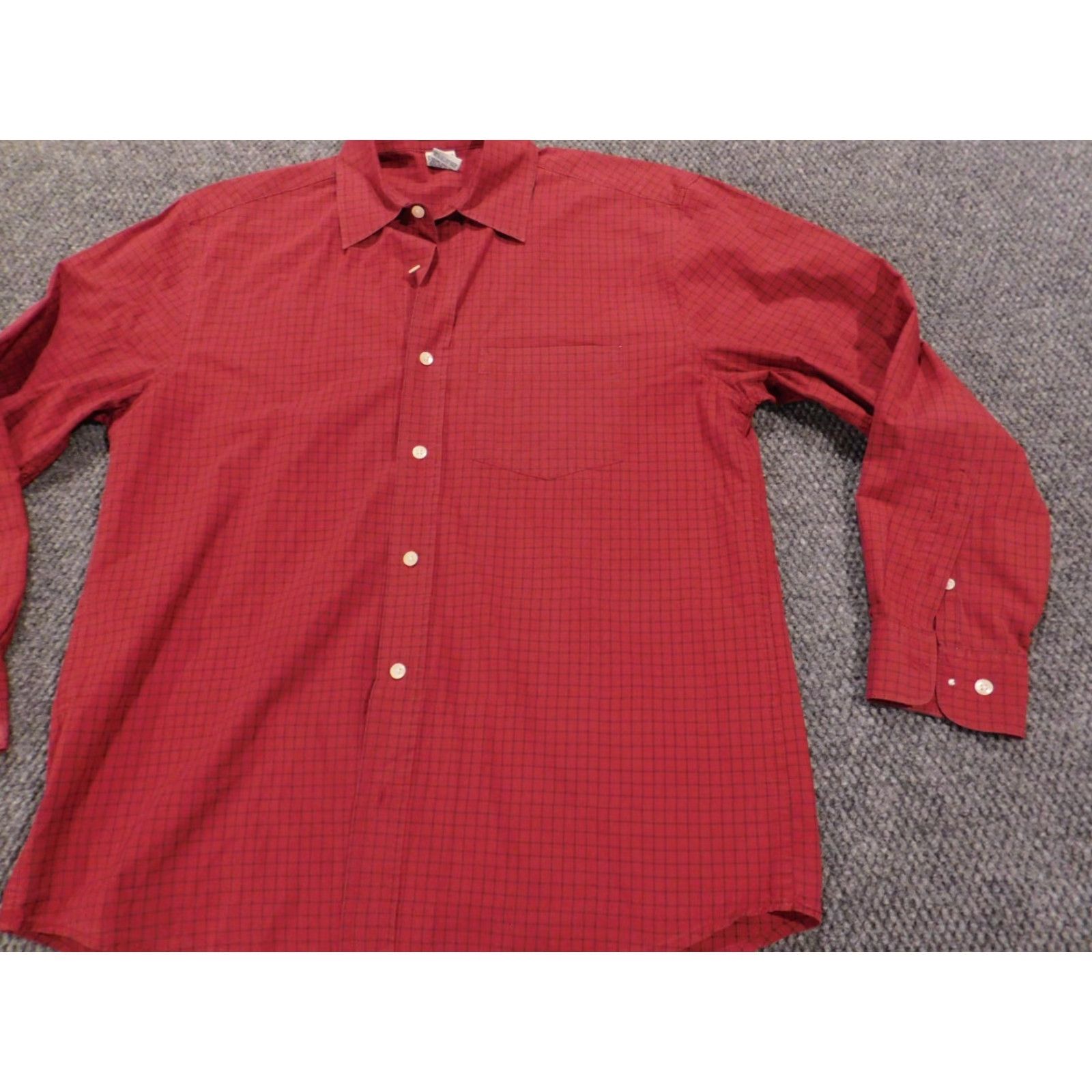 Old Navy Old Navy Mens Shirt Small Red Plaid Button-Down Long Sleeve Slim Fit with Pockets Size US S / EU 44-46 / 1 - 3 Thumbnail