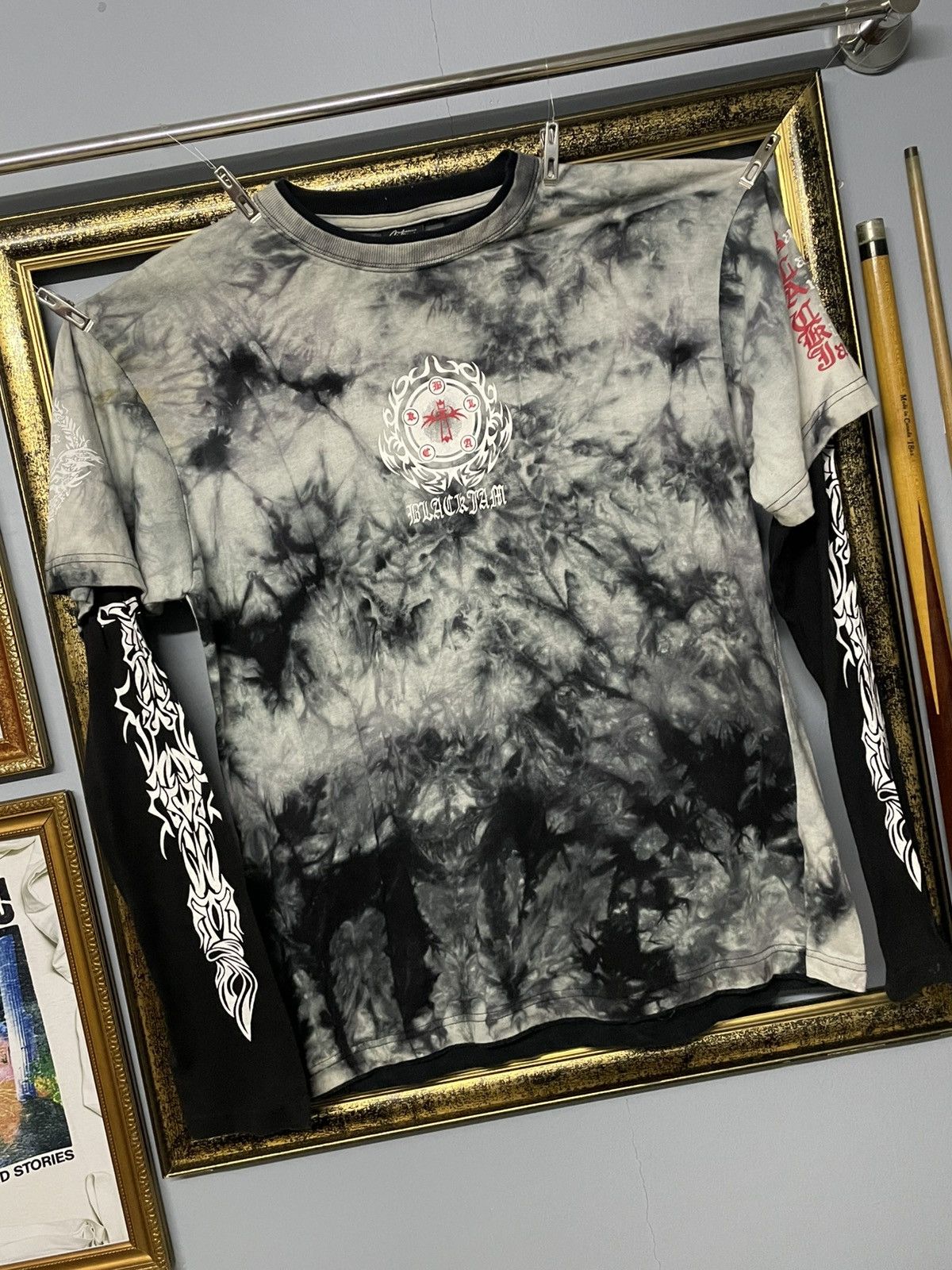 Beauty Beast Vintage 1990s Japan Designer Black Farm Tribal Punk Tie Dye Size US M / EU 48-50 / 2 - 2 Thumbnail