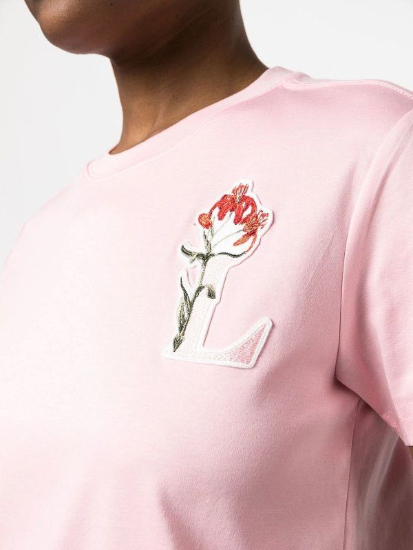 Lanvin o1y0326 Crewneck T-Shirt in Pink Size M / US 6-8 / IT 42-44 - 4 Thumbnail