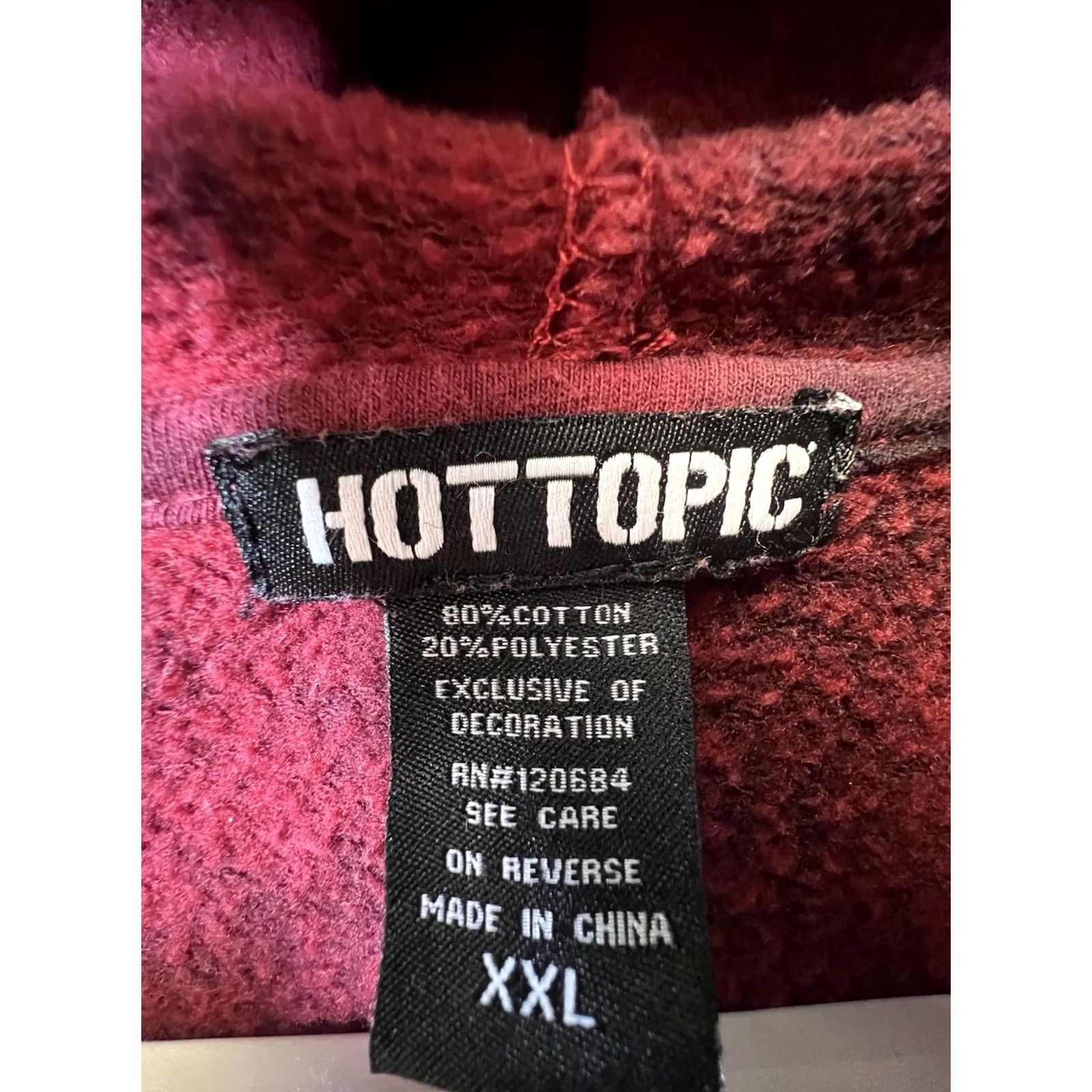 Hot Topic Hot Topic Hoodie Tie Dye Red Black Midnight Hour Women's 2XL Pullover Hooded Sweater Size XXL / US 16-18 / IT 52-54 - 5 Thumbnail