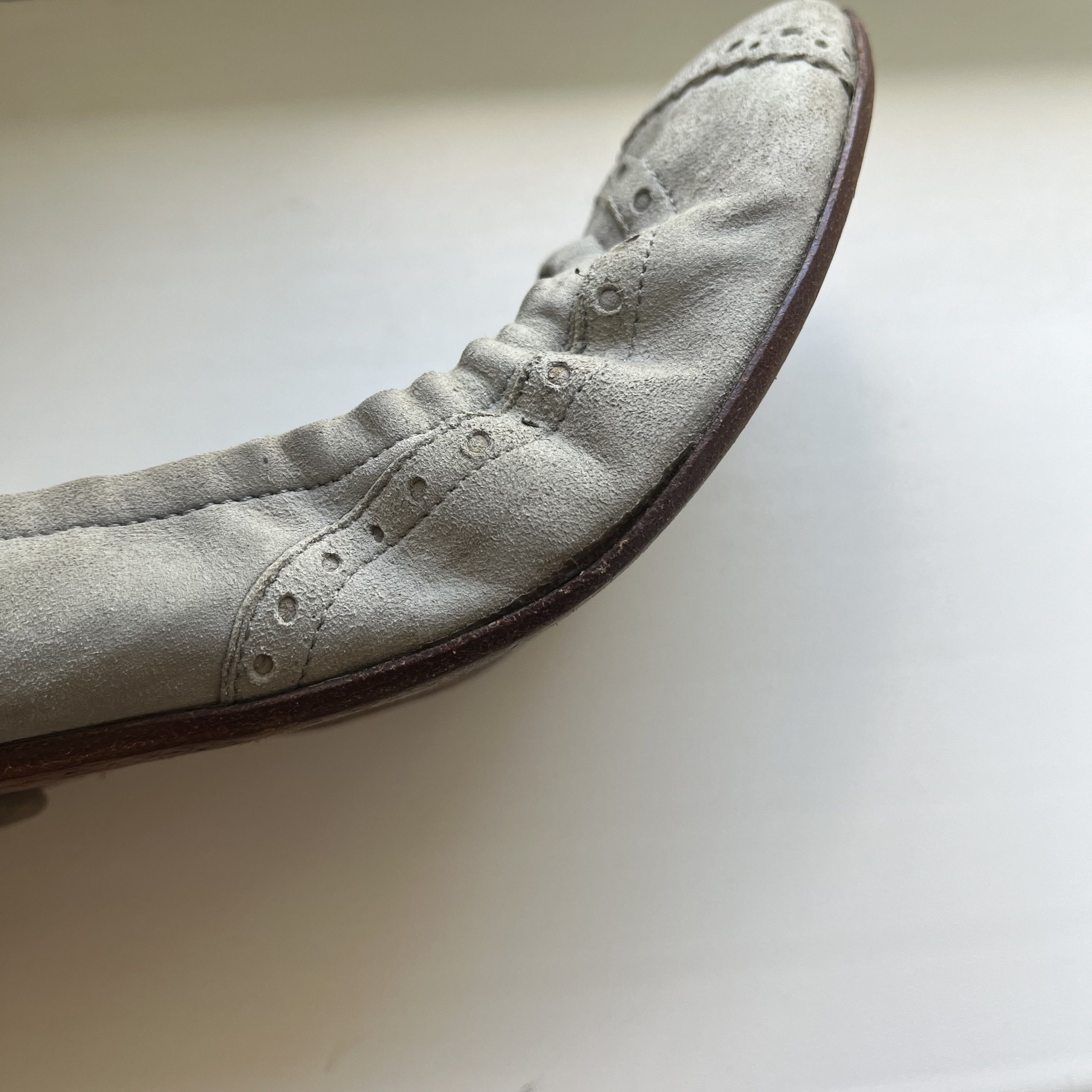 Brunello Cucinelli Ladies Brunello Cucinelli Monili Toe Suede Ballet Flats Size US 6.5 / IT 36.5 - 20 Thumbnail