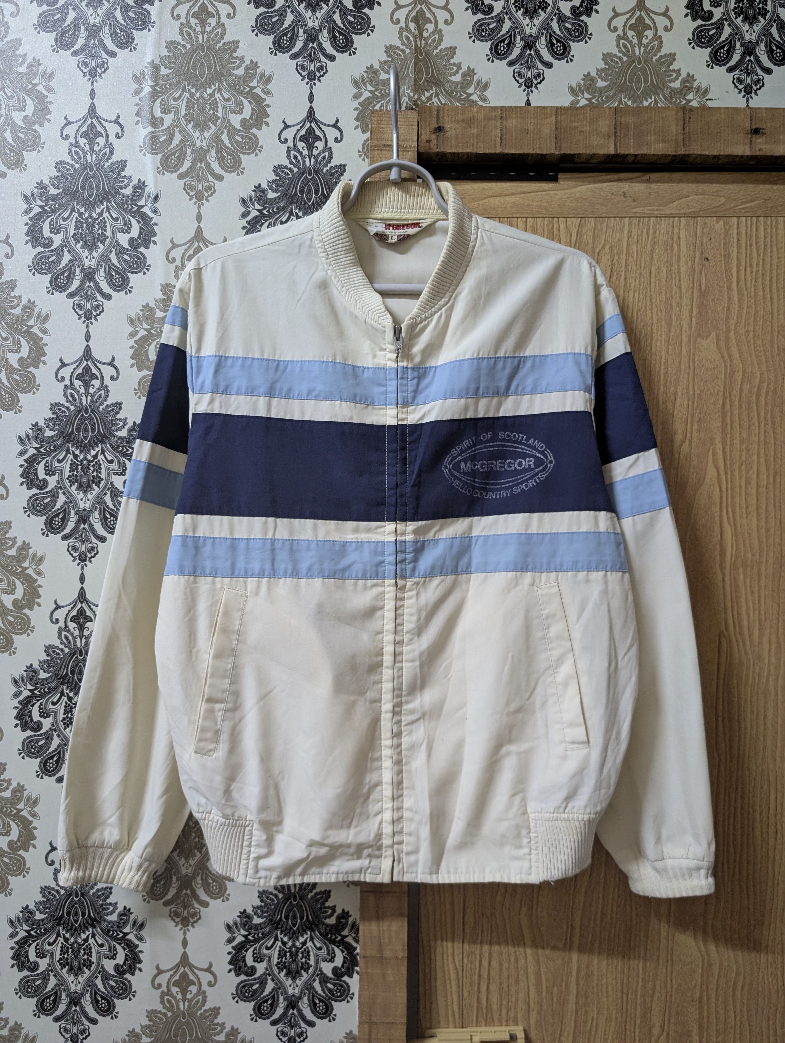 McGregor Vintage McGregor White Blue Buffalo Classic Jacket Size US L / EU 52-54 / 3 - 1 Thumbnail