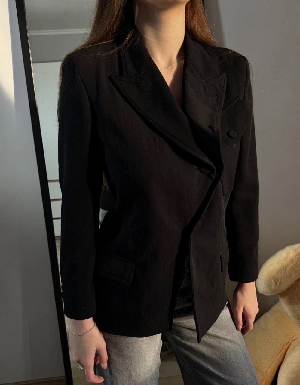 Jean Paul Gaultier Jean Paul Gaultier Vintage Black Asymmetrical Blazer Size M / US 6-8 / IT 42-44 - 2 Thumbnail