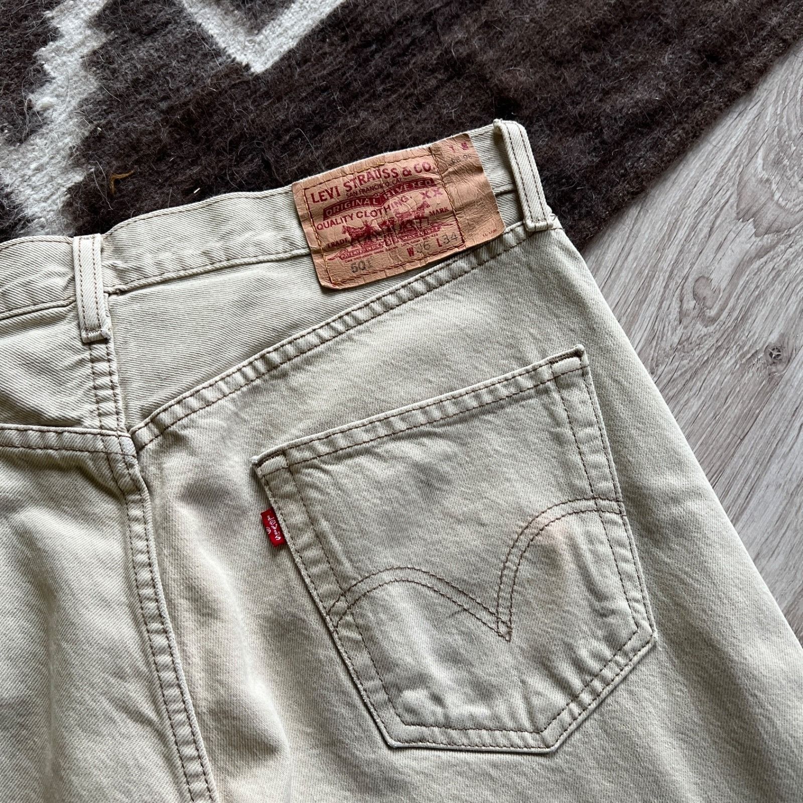 Levi's Levi’s 501 Vintage Button Fly Straight Fit Denim 9642AC Size US 36 / EU 52 - 7 Thumbnail