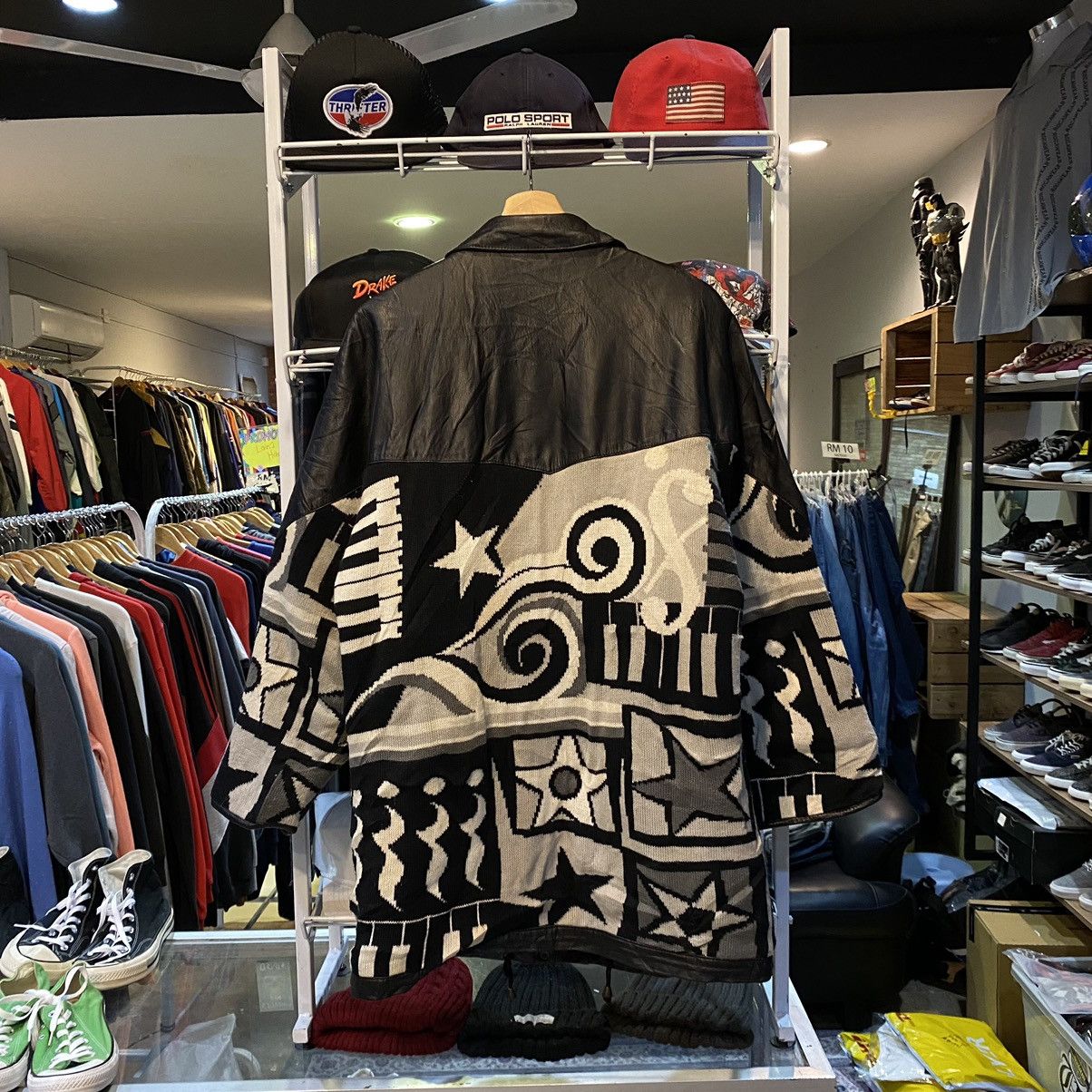 Japanese Brand × Vintage VTG Unbranded Archival Clothing Rare Design Leather Jacket Size US L / EU 52-54 / 3 - 2 Thumbnail