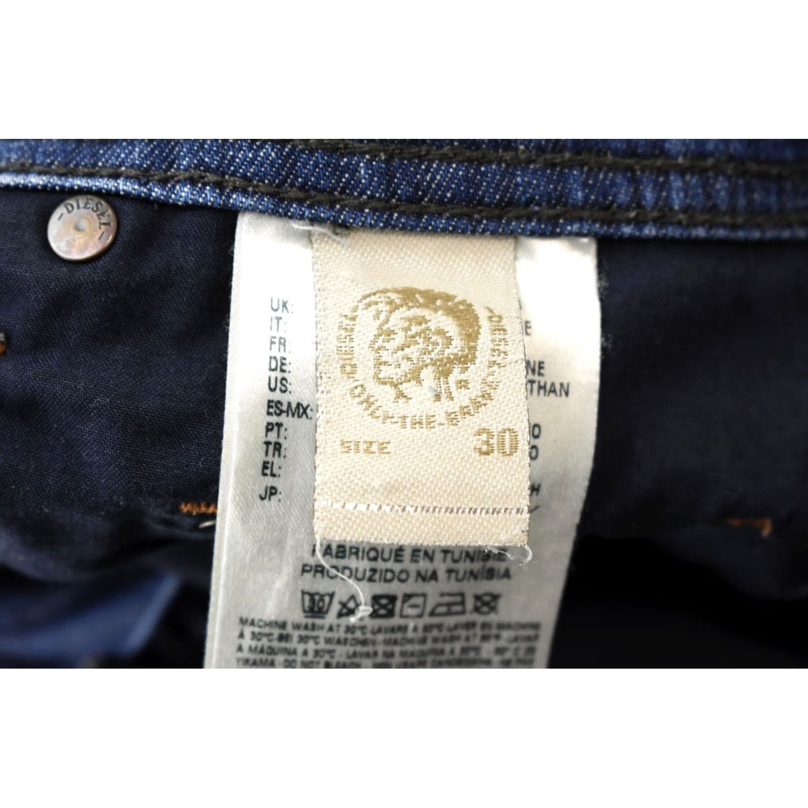 Diesel DIESEL Krayver Jeans Men's W30/L30 Stretch Regular Slim-Carrot R845B Blue Size US 30 / EU 46 - 7 Thumbnail