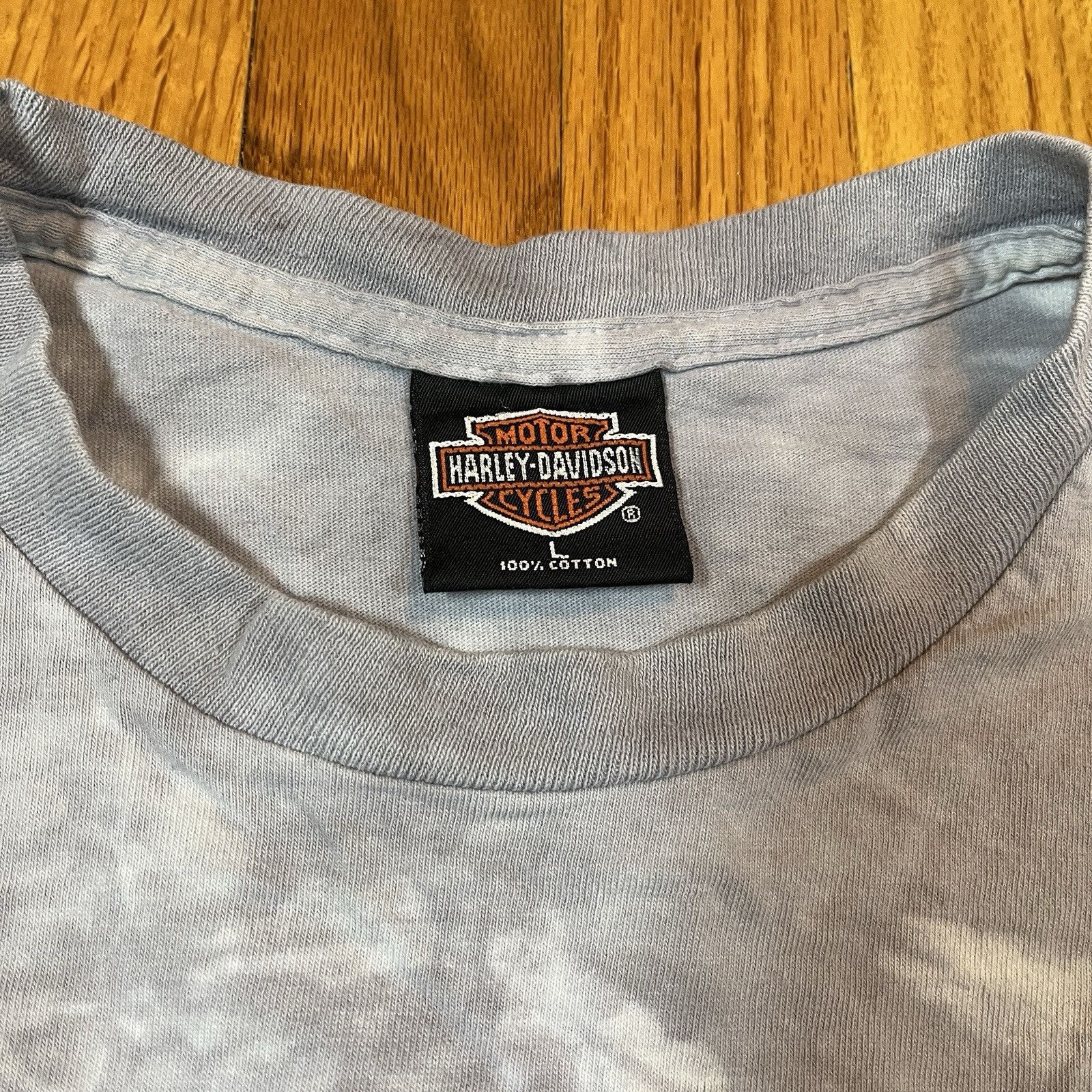 Harley Davidson VTG Harley Davidson Single Stitch T-Shirt 90s Skull Tie Dye Size US L / EU 52-54 / 3 - 3 Thumbnail