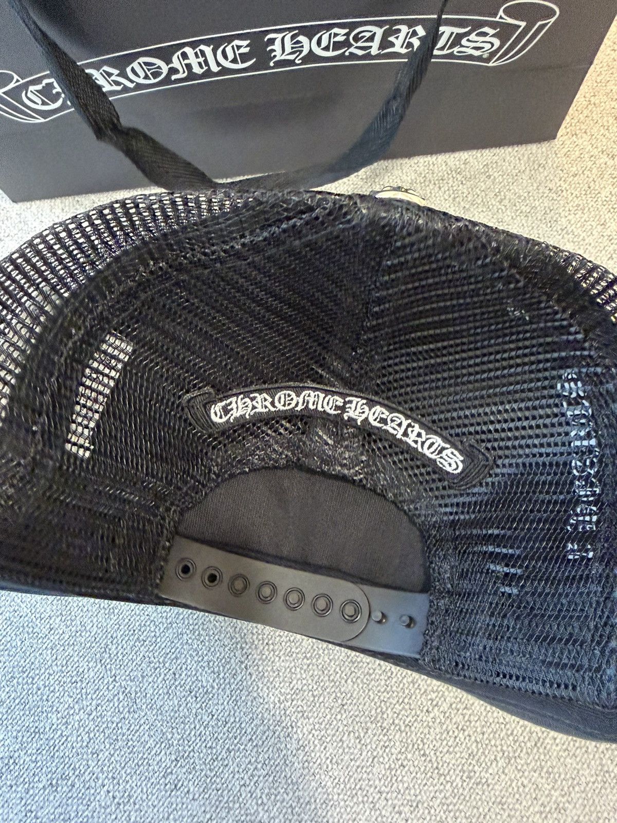 Chrome Hearts Chrome Hearts F U C K Leather Patched Trucker Size ONE SIZE - 4 Thumbnail