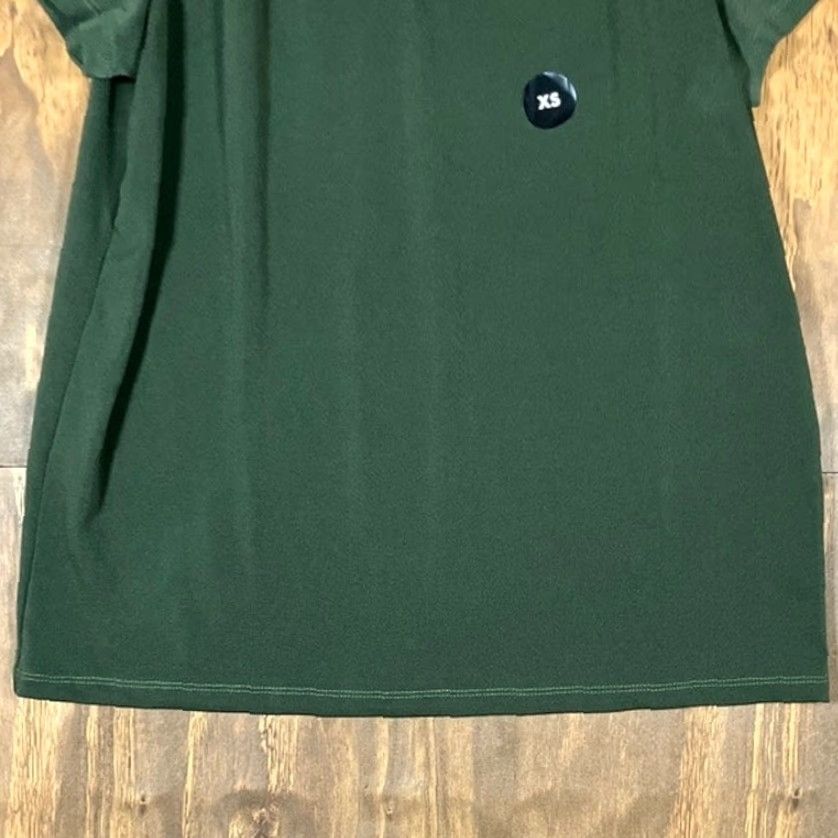Banana Republic Banana Republic Blouse Womens V Neck Short Sleeve Forest Green XS Stretch Size XS / US 0-2 / IT 36-38 - 3 Thumbnail