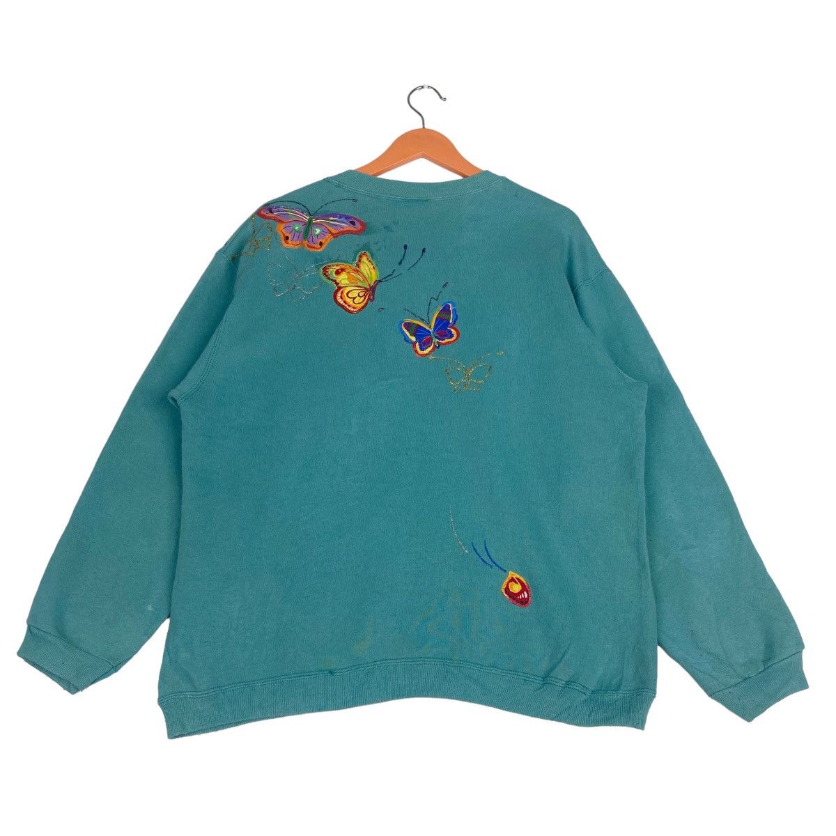 Hanes Butterfly Sweatshirt Crewneck Pullover Jumper Size US L / EU 52-54 / 3 - 5 Thumbnail
