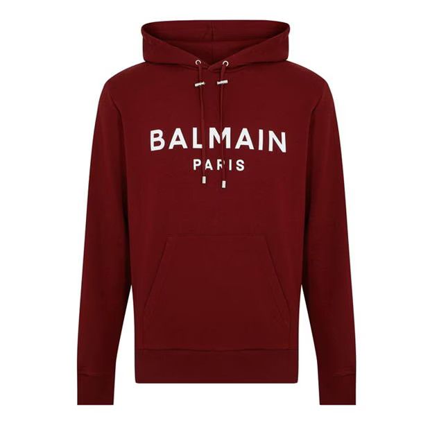 o1g2r1mq0324 Logo Hoodie in Red & White Menswear