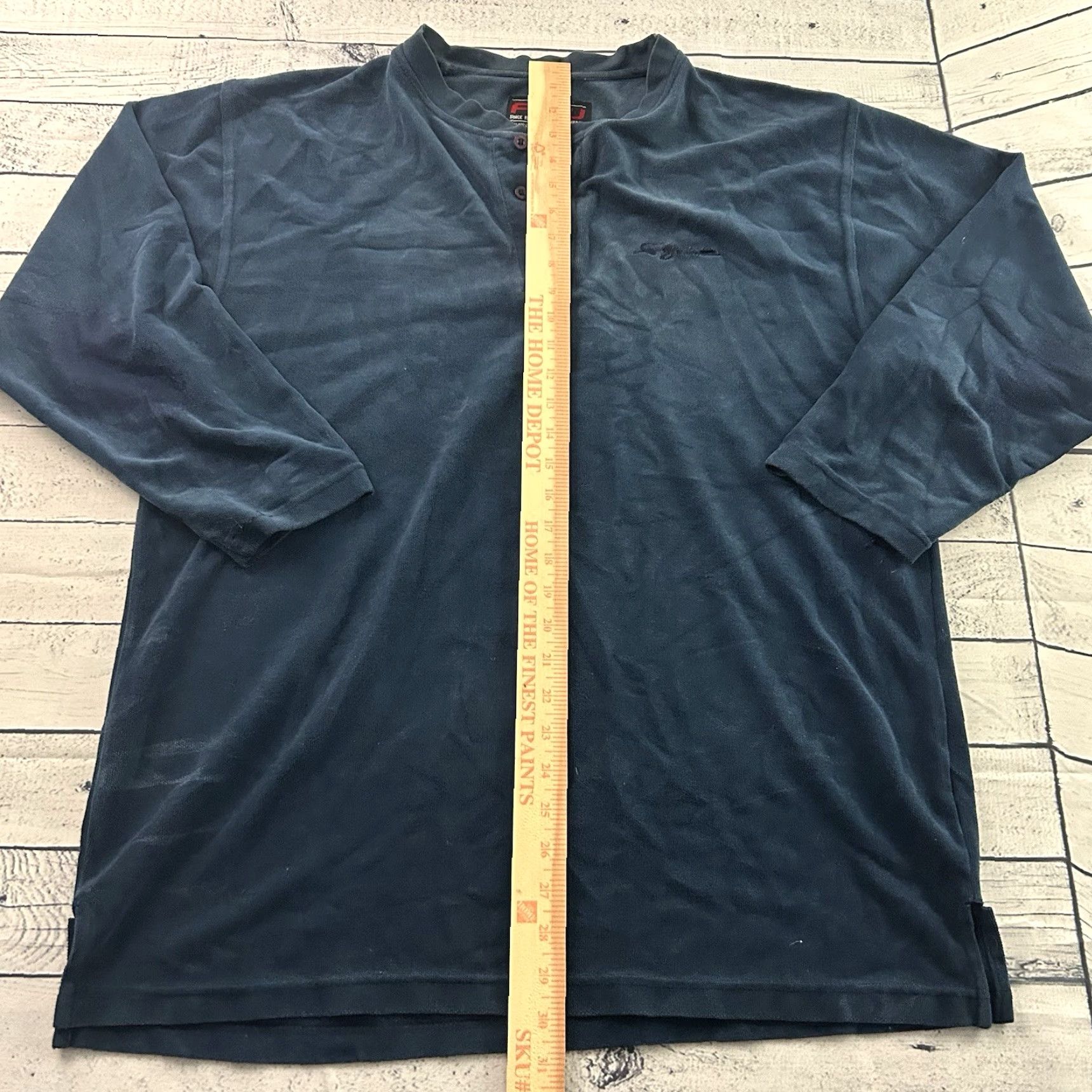 Fubu VINTAGE FUBU Velour Long Sleeve Button Front Rugby Shirt Men M Blue Size US M / EU 48-50 / 2 - 6 Thumbnail