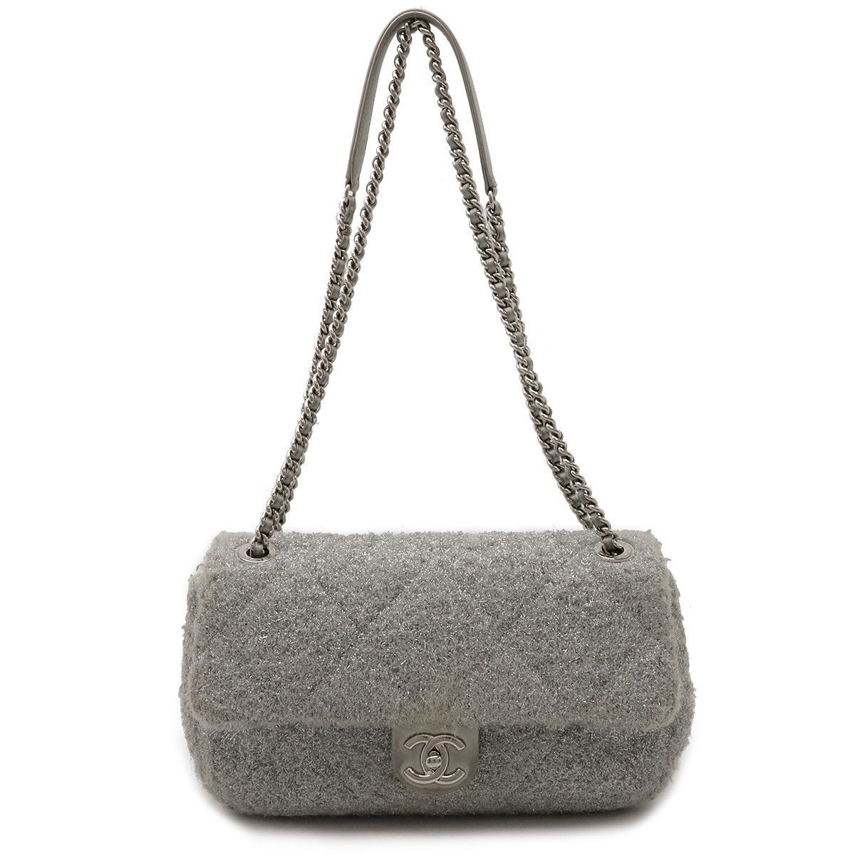 Chanel Chanel Chanel Fabric/Leather Glitter Coco Mark Chain Shoulder Bag Canvas Shoulder Bag in Very Good Condition Size ONE SIZE - 1 Thumbnail