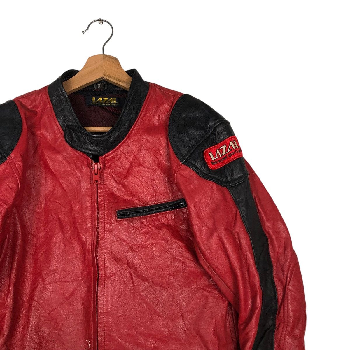 Kadoya 🔥VINTAGE CROPPED BIKER LEATHER JACKET LAZAL MOTORCROSS Size US L / EU 52-54 / 3 - 8 Thumbnail