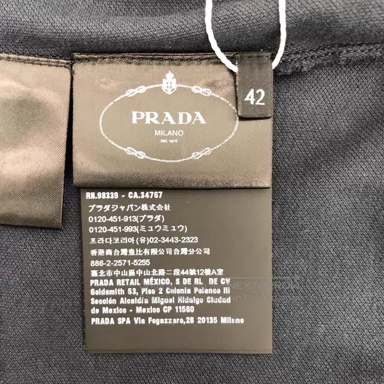 Prada Prada 23 black triangle cotton lapel single-breasted sleev Size S / US 4 / IT 40 - 7 Thumbnail