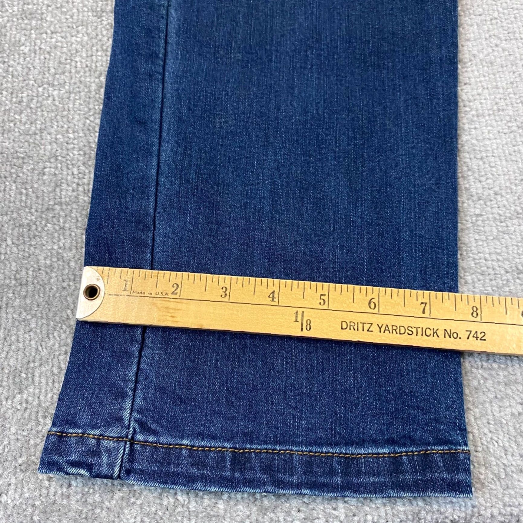 Denime Mugsy Woodys Jeans Mens 40x32 Straight Denim Medium Wash Blue Stretch Regular 5-Pocket Classic Outdoor Mens Jeans Size US 30 / EU 46 - 7 Thumbnail