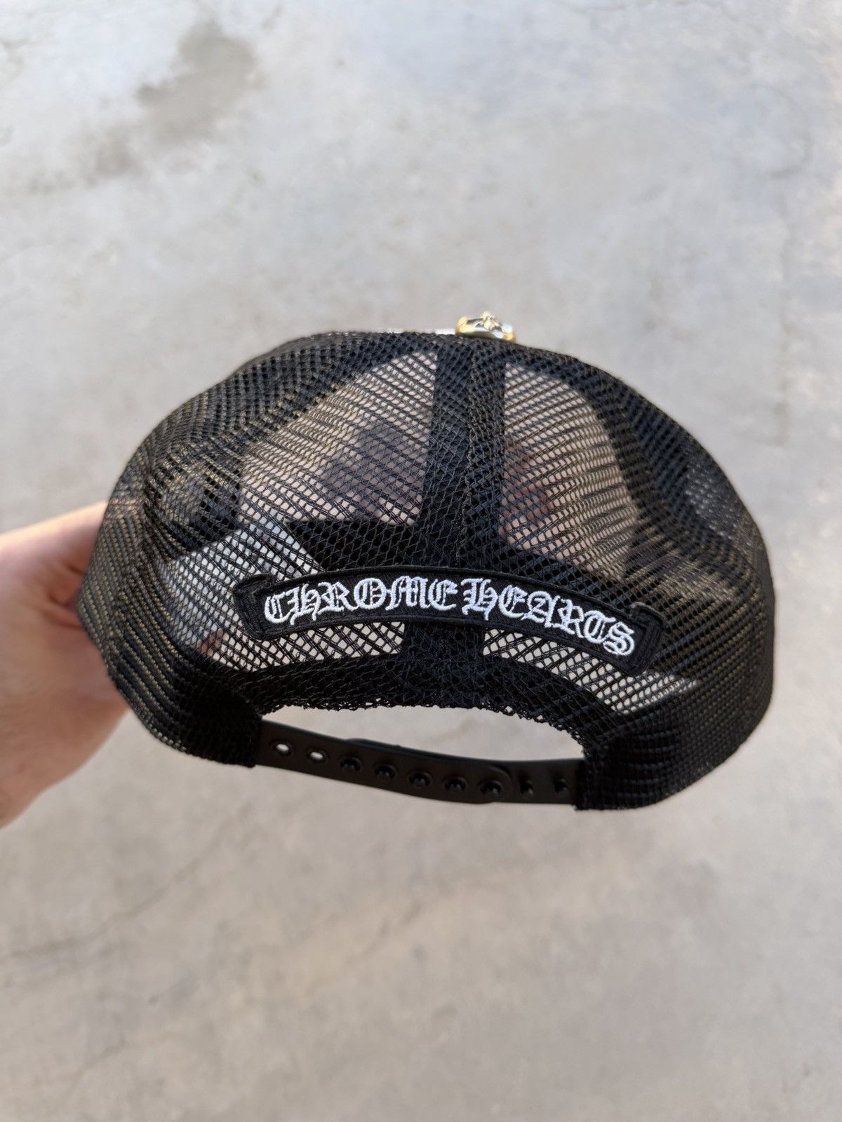 Chrome Hearts Chrome Hearts Black USA Triple Cross Patch Trucker Hat New Size ONE SIZE - 7 Thumbnail