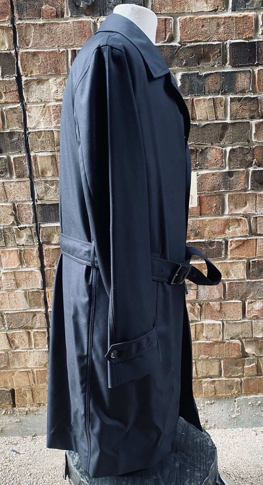 Brioni Brioni 🇮🇹 black storm system wool bond belted topcoat L NEW Size US L / EU 52-54 / 3 - 9 Thumbnail