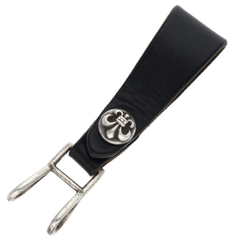 Chrome Hearts Chrome Hearts Flare Leather Belt Loop Black x Silver Size ONE SIZE - 1 Thumbnail
