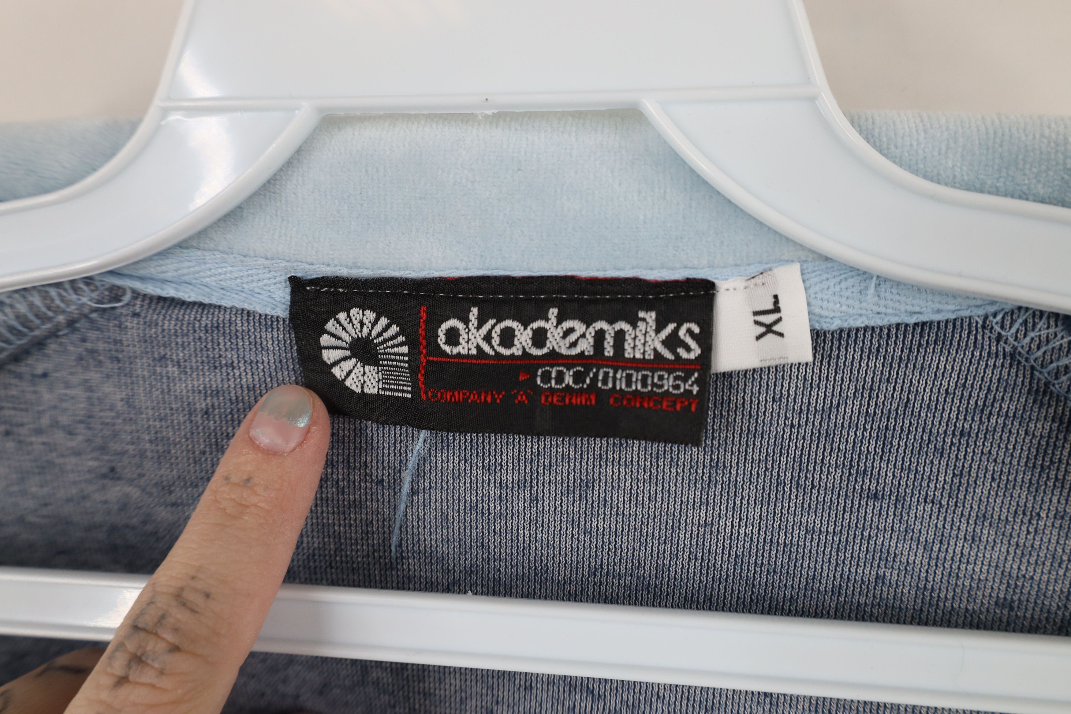Akademiks × Vintage Vintage 90s Akademiks Striped Velour Full Zip Jacket Blue Size US XL / EU 56 / 4 - 9 Thumbnail
